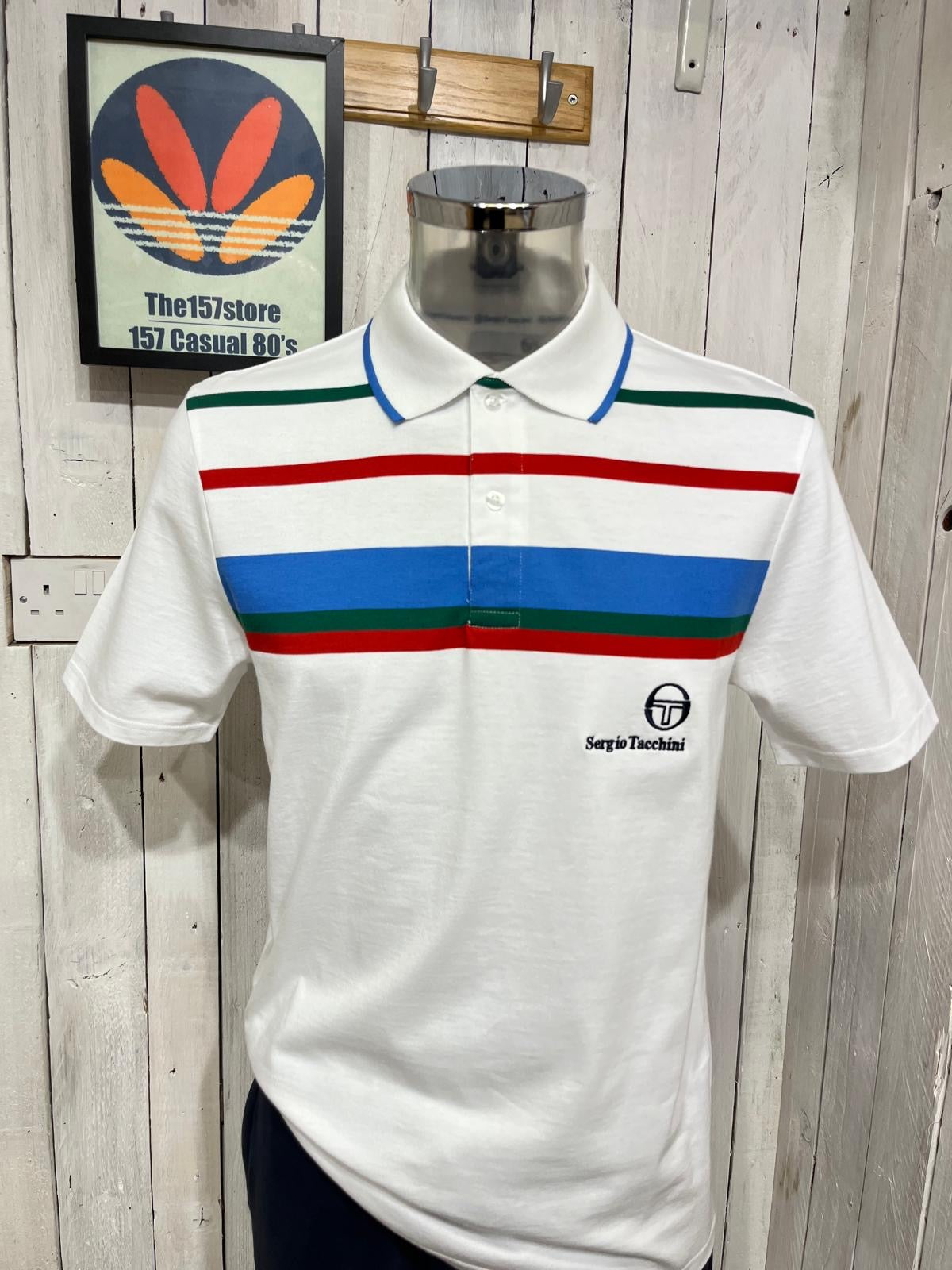 Sergio Tacchini ポロシャツ Lサイズ ストライプ Sergio Tacchini ポロシャツ Lサイズ ストライプ Sergio Tacchini