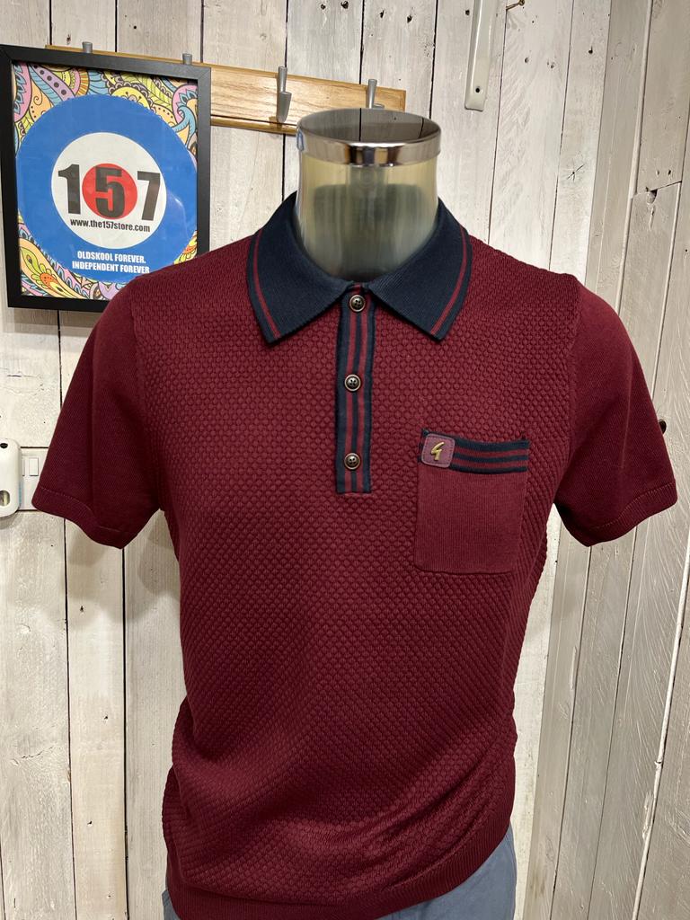 50th Anniversary Gabicci Emperor Waffle Polo Port The157store Menswear