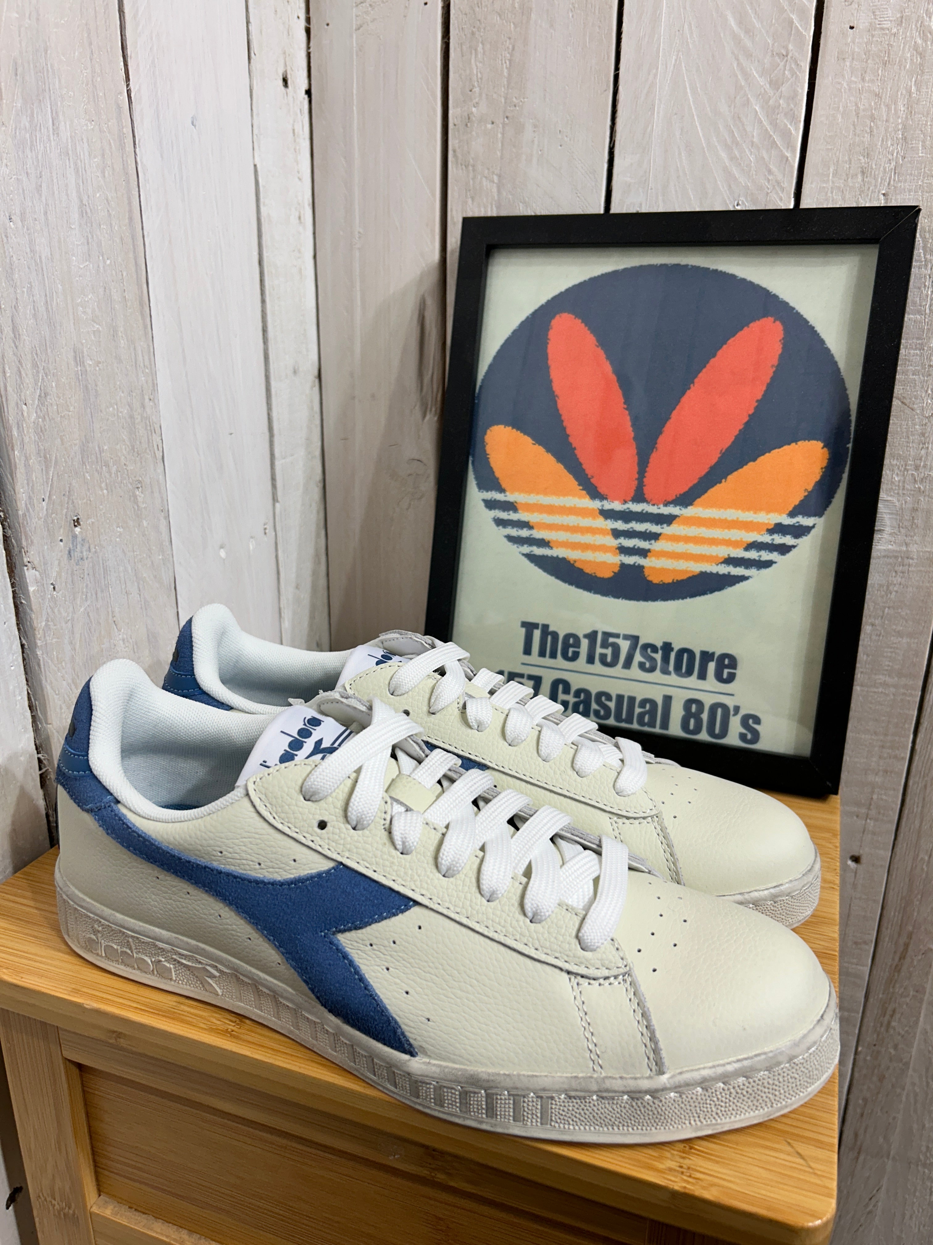 Low Waxed Suede Diadora Game L Low Blu Diadora Game Low Trainers
