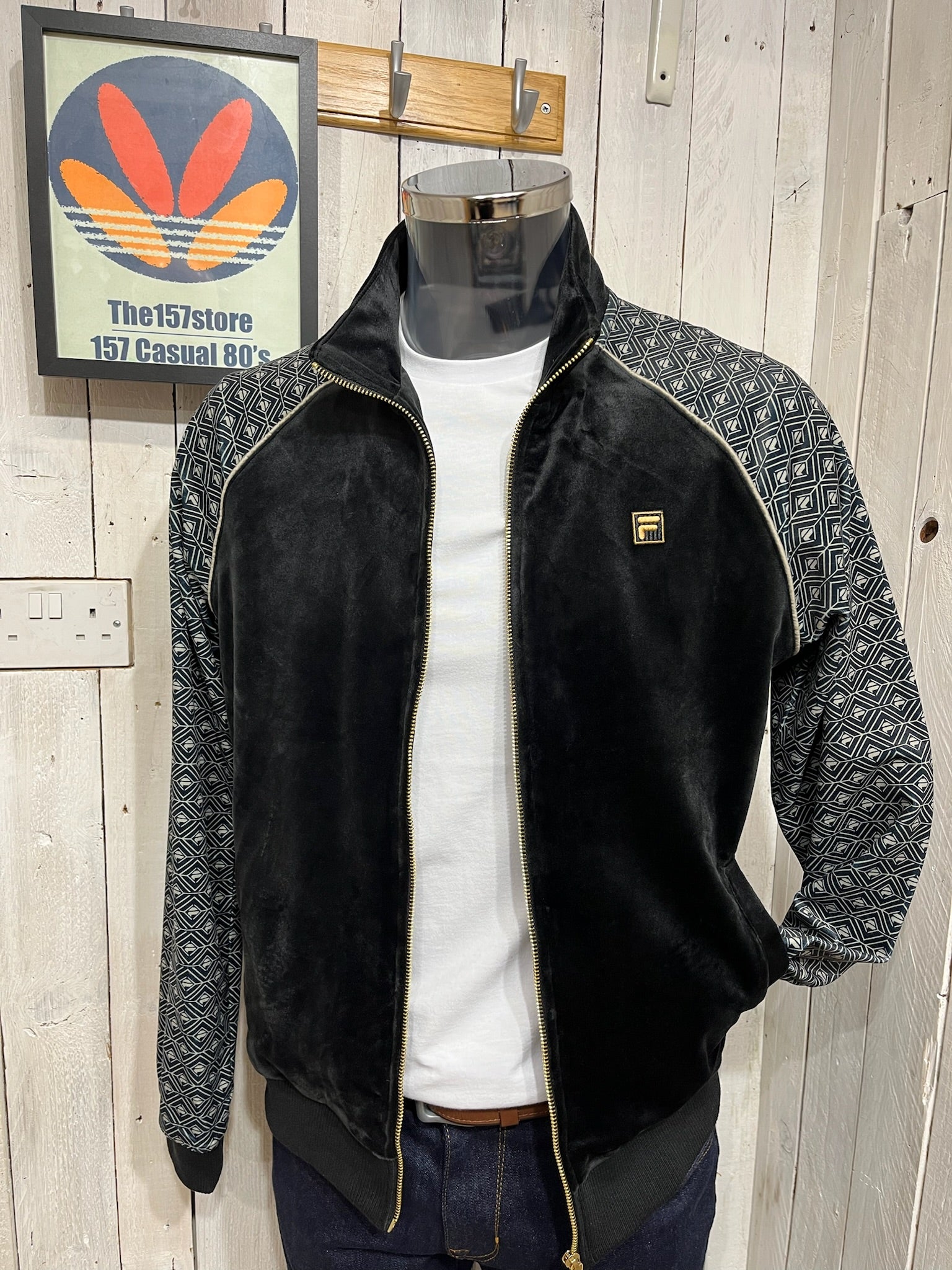 Fila Gold Label Velour Track Top Black (Re-Issue) – The157store