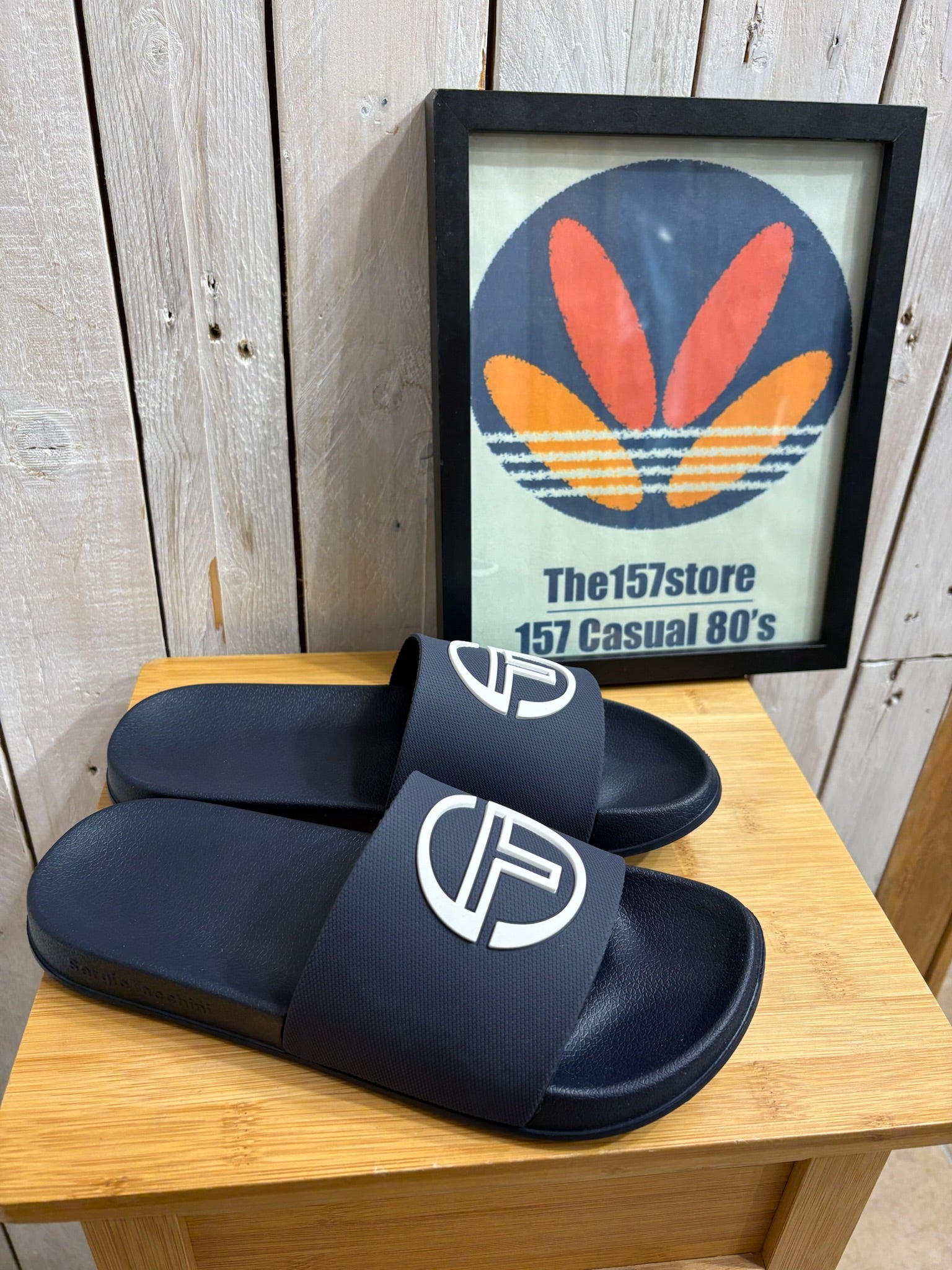 Sergio Tacchini Anzio Slides - Navy Peony Navy White 4957