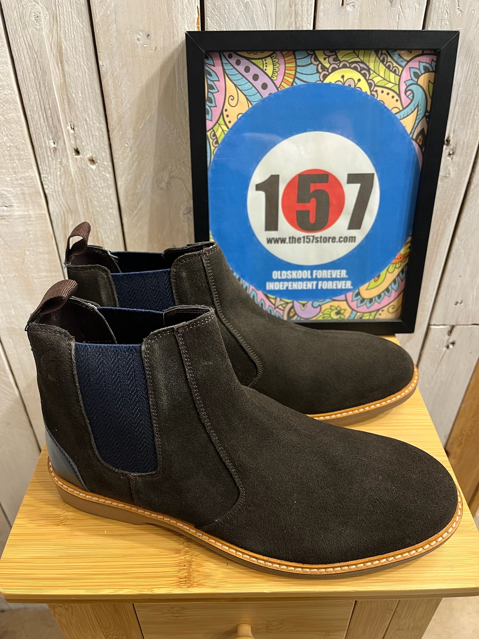 Gabicci Kings Road Suede Chelsea Boots Chocolate