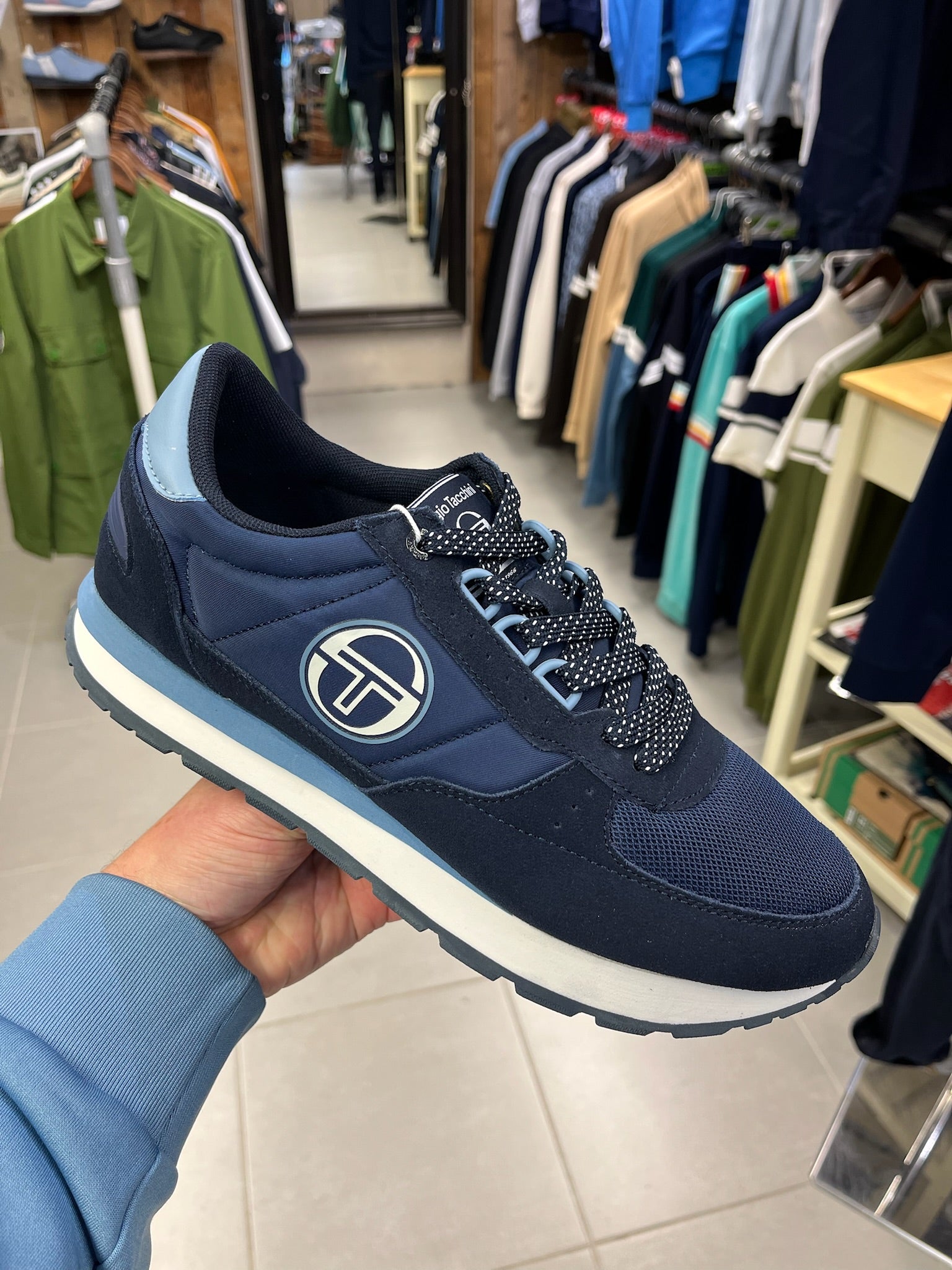 Sergio Tacchini 2025 Venezia Trainers - Navy Blue Off White