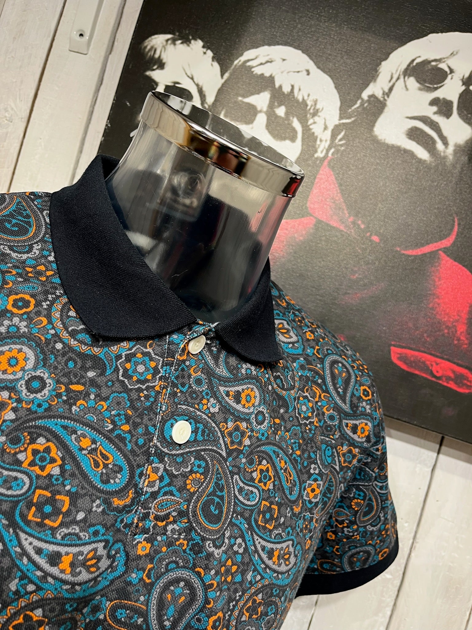 Wonderwall Pretty Green Black Polo Shirt Pretty Green Wonderwall