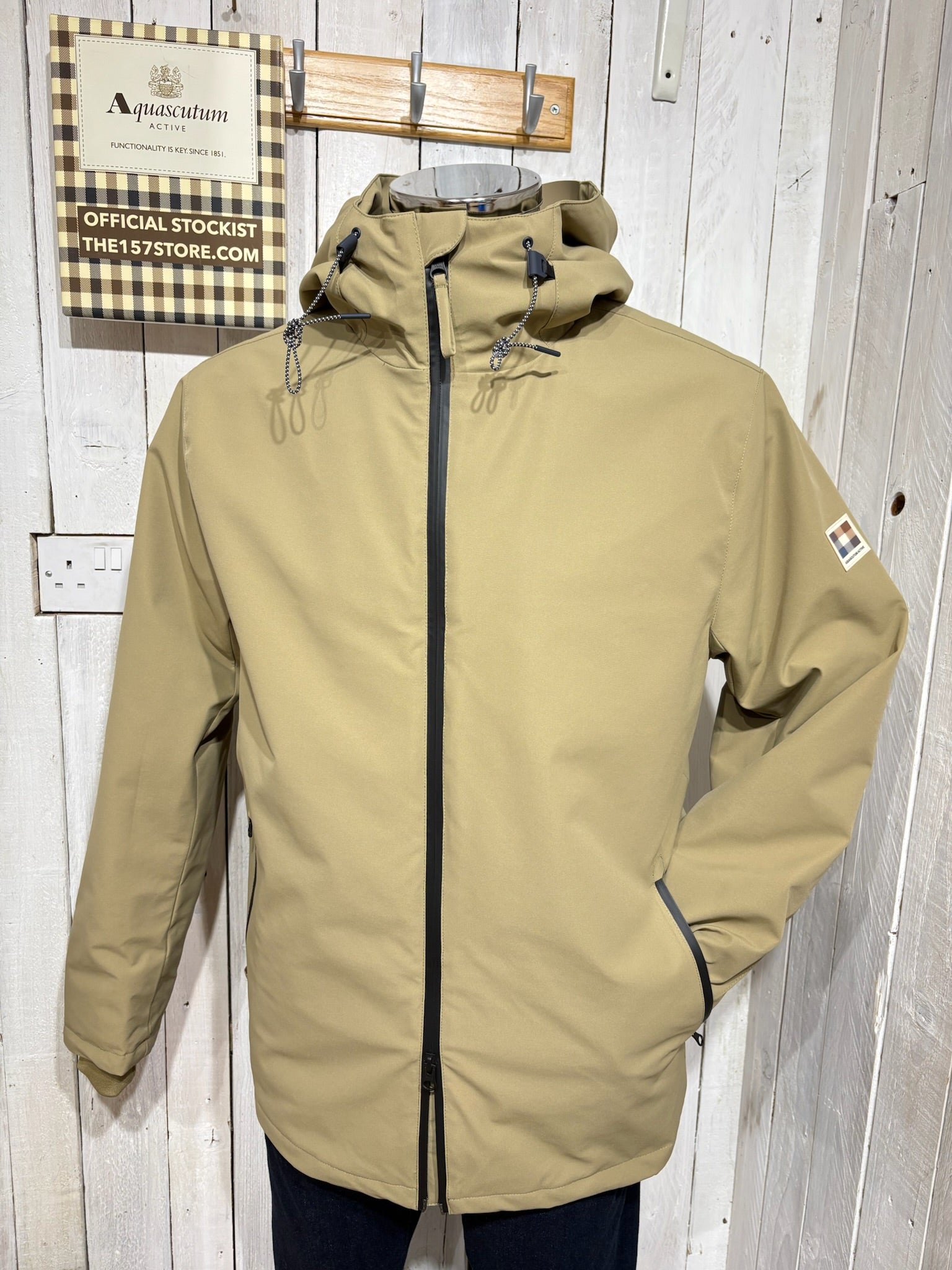 Aquascutum AW25 Primaloft Mid Parka - Khaki Sand (NEW BIGGER FIT