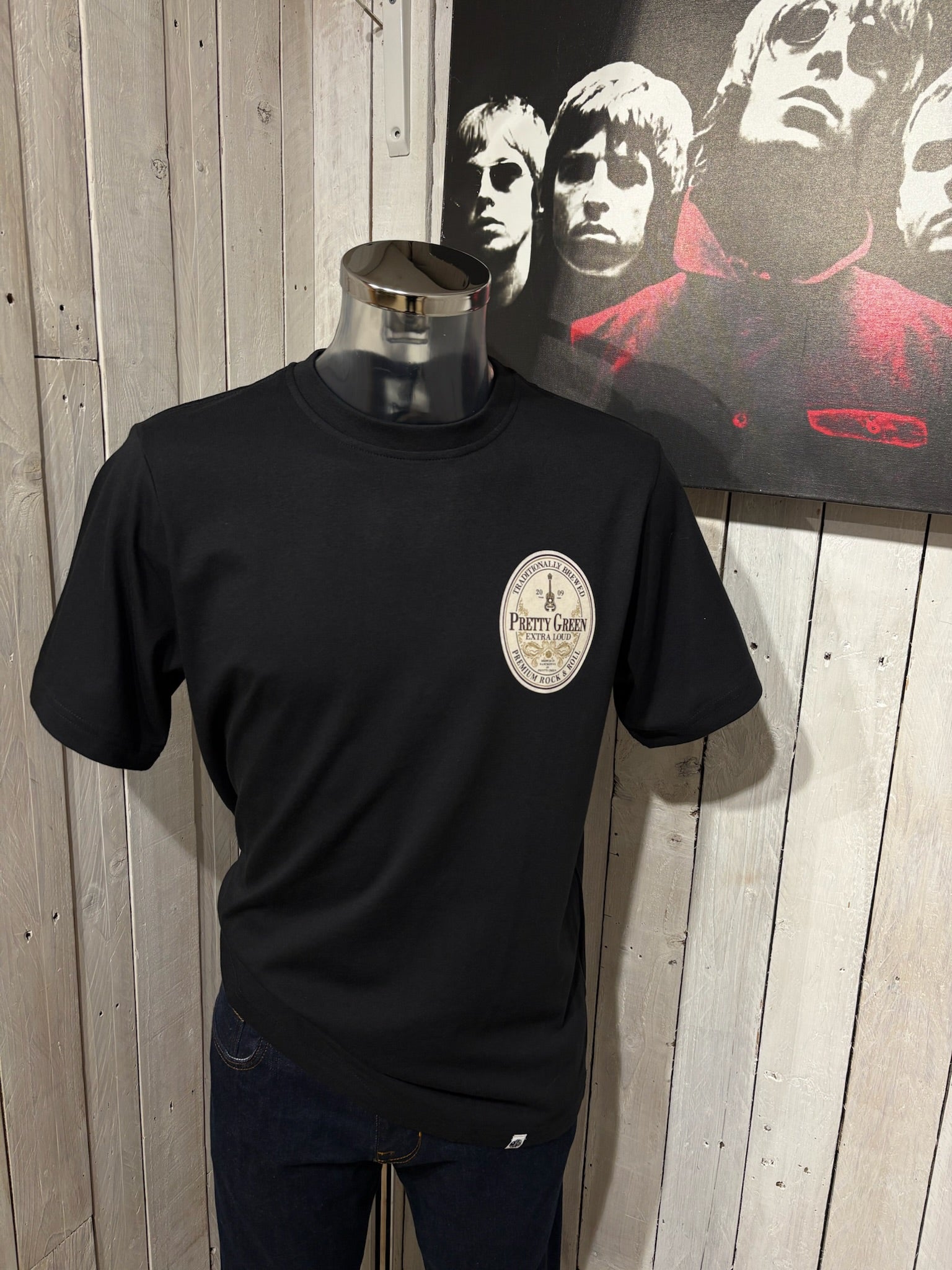 Pretty Green Black Stuff Back Print Tee - Black Pretty Green Black Stuff Back Print Tee - Black