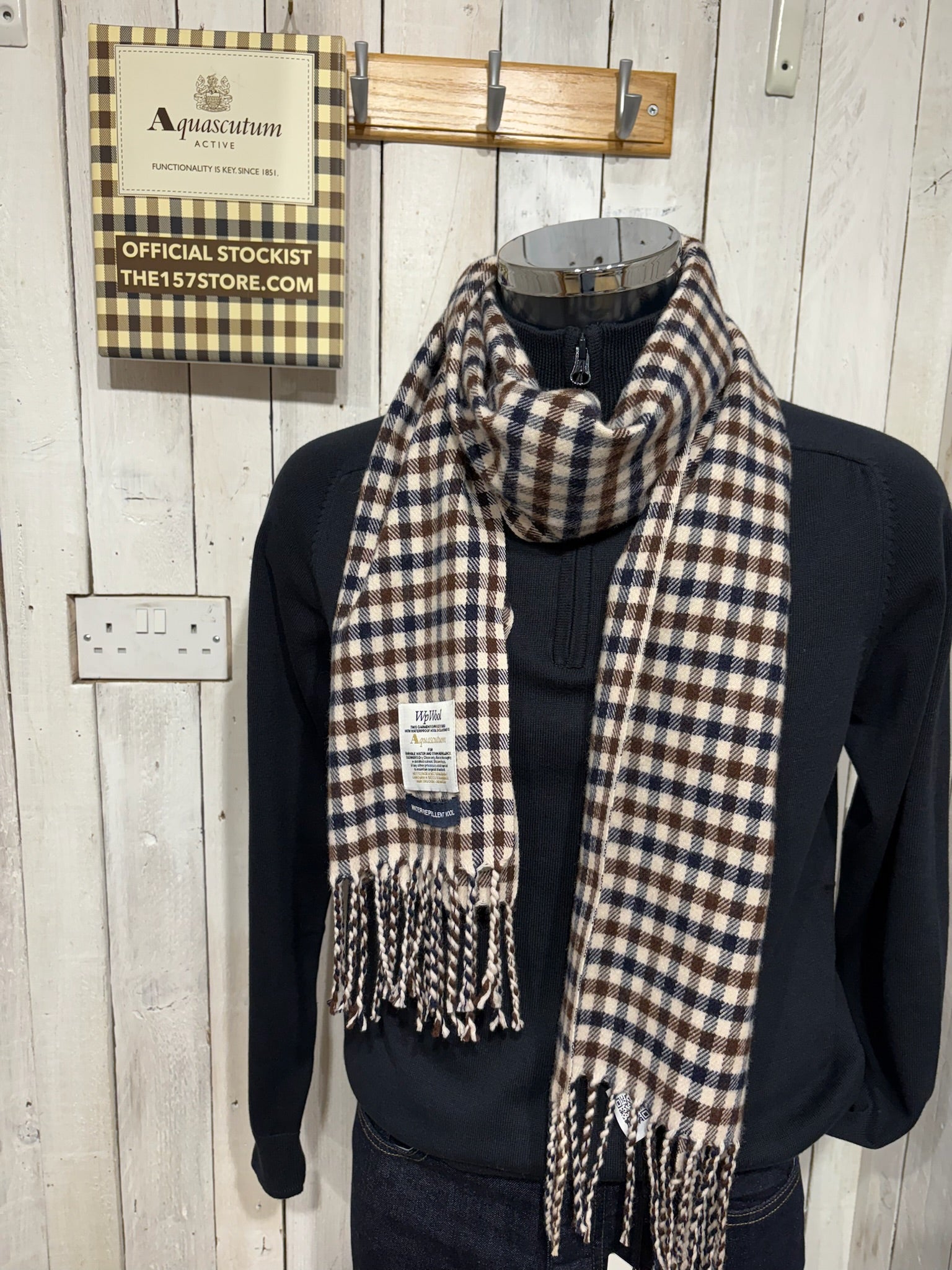 Aquascutum AW25 Wool Scarf - Club (Gift Boxed) LIMITED OFFER