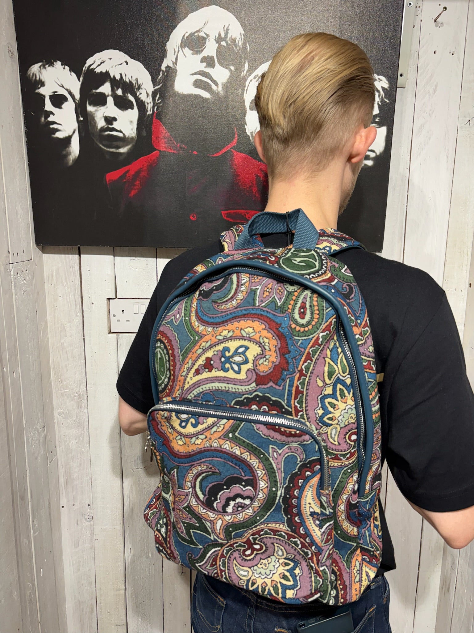 Pretty Green Paisley Jacquard Backpack – The157store Menswear display picture 2
