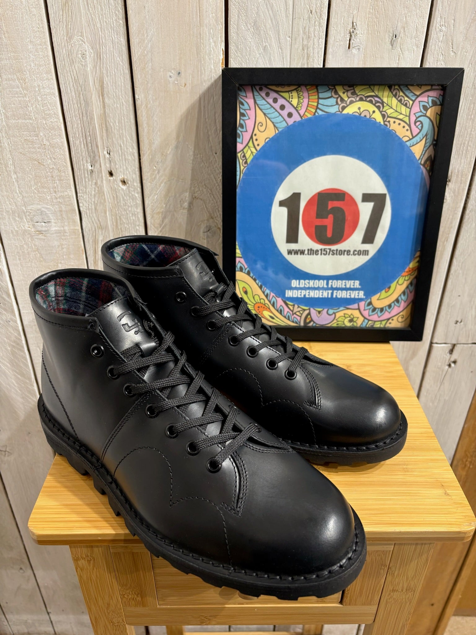 The157store Monkey Boots - Black Leather – The157store Menswear