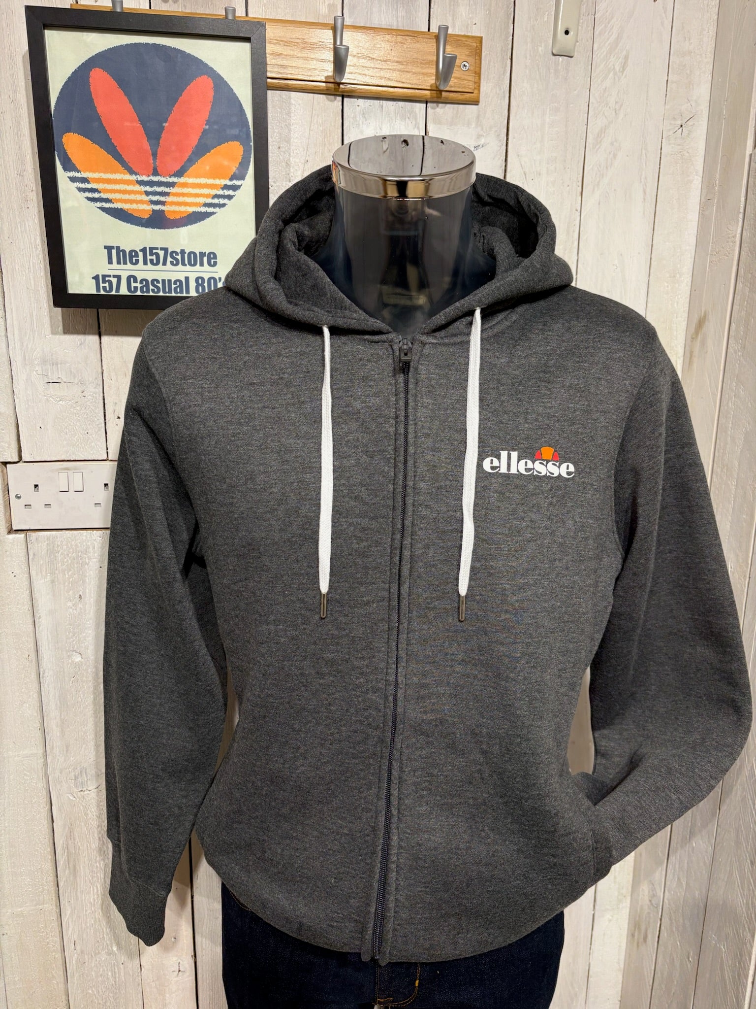 ellesse フーディージャケット Ellesse Full Zip Hoodie - Dark Grey Marl – The157store Menswear