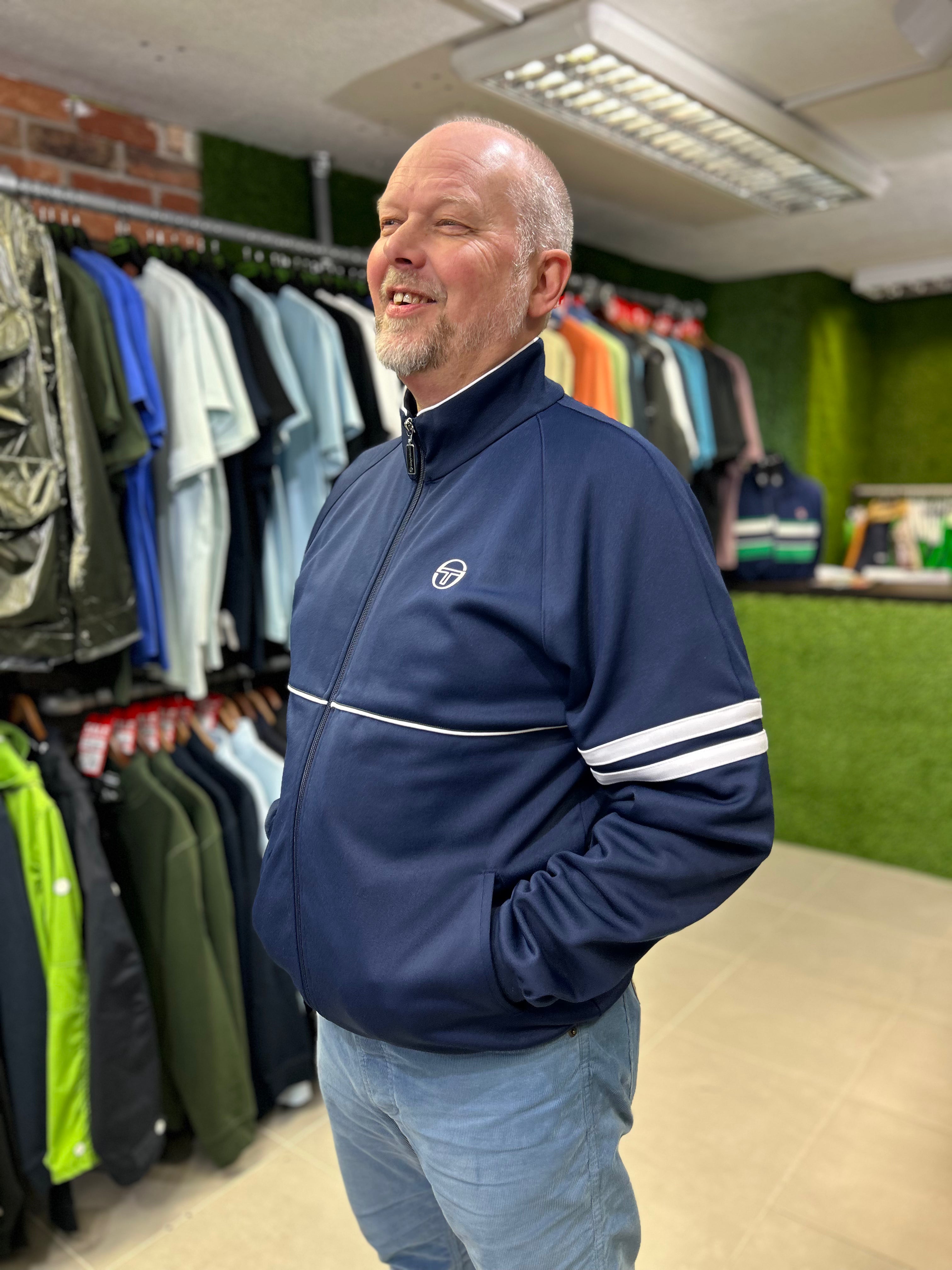 Sergio Tacchini Orion Track Top - Maritime Blue/White