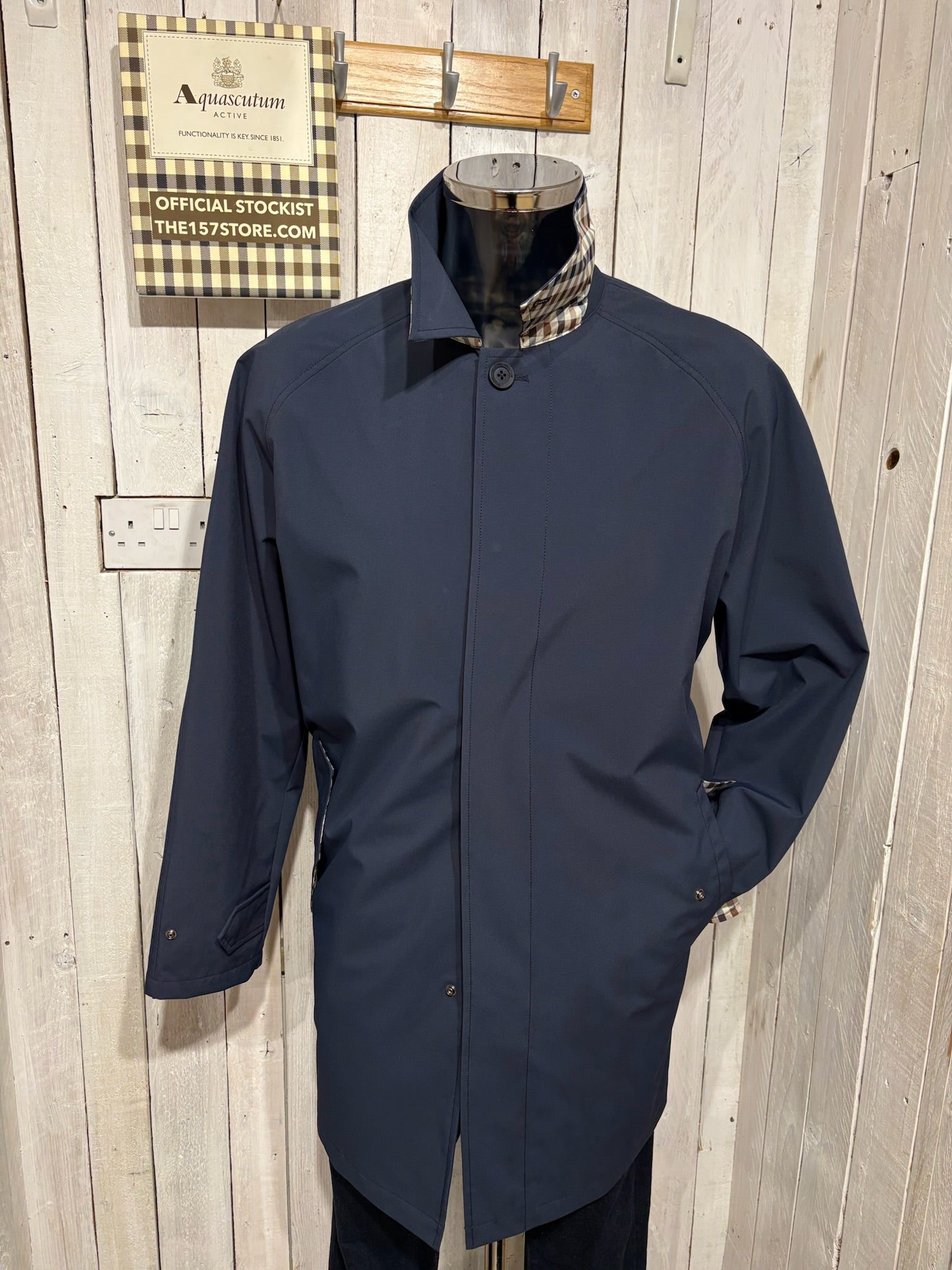 Aquascutum 2026 Soft Shell Trench - Navy – The157store Menswear