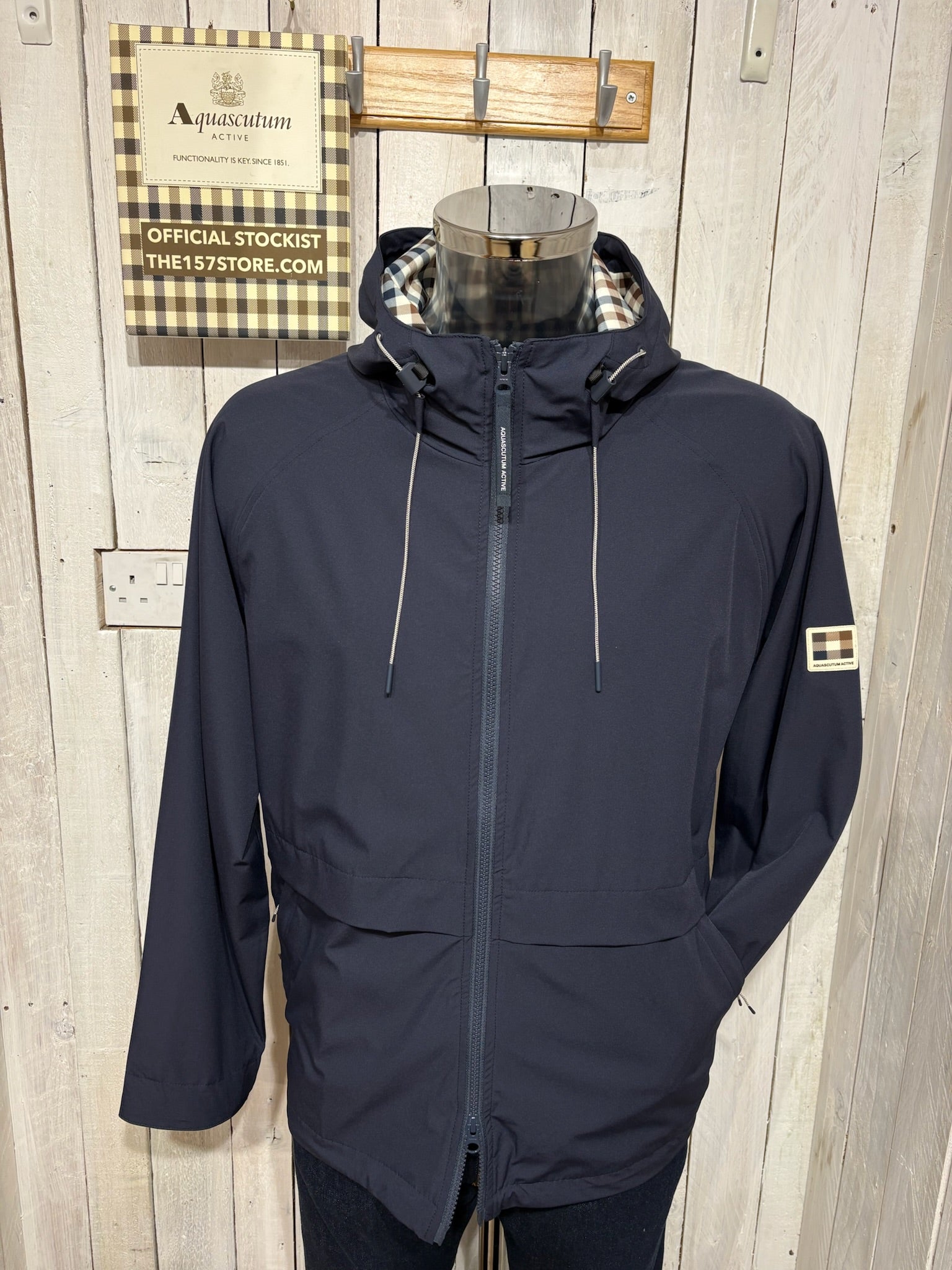Aquascutum 2026 Shell SP Hooded Jacket - Navy – The157store Menswear