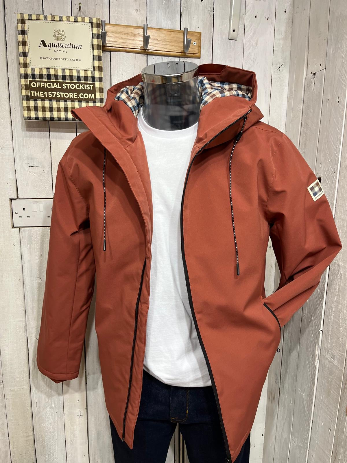 Aquascutum Primaloft Mid Parka Winter Rust The157store Menswear