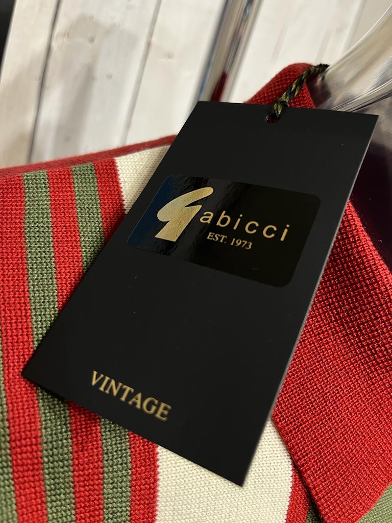 Gabicci Vintage Searle Stripe Knit - Rosso Olivio
