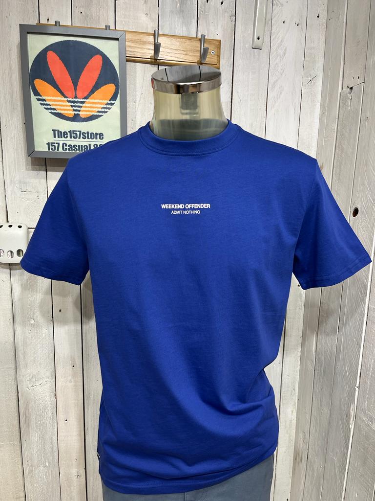 Weekend Offender Millergrove Tee - Electric Blue – The157store Menswear
