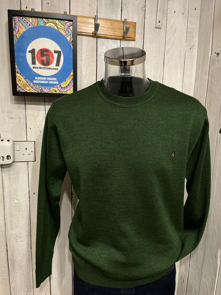 Gabicci Classic Crew Neck Knit Jumper - British Racing Green
