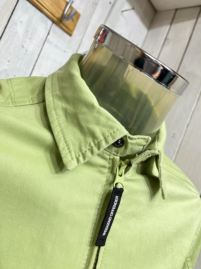 Weekend Offender Cotton Overshirt - Quiet Green