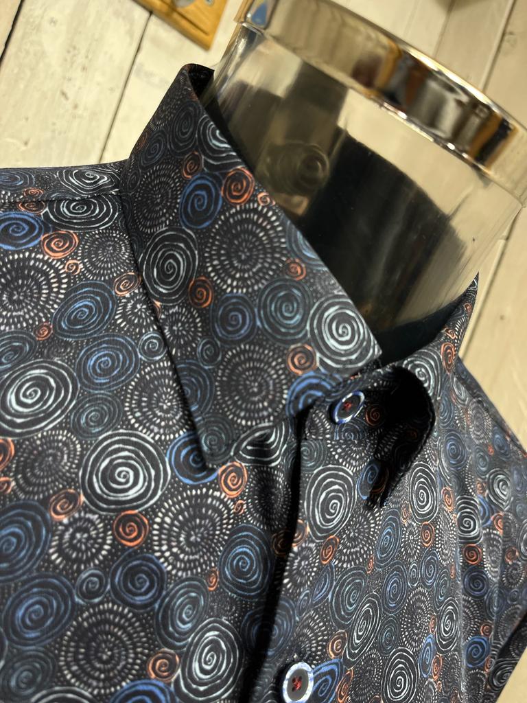 Dario Beltran Famara Spiral Shirt - Navy
