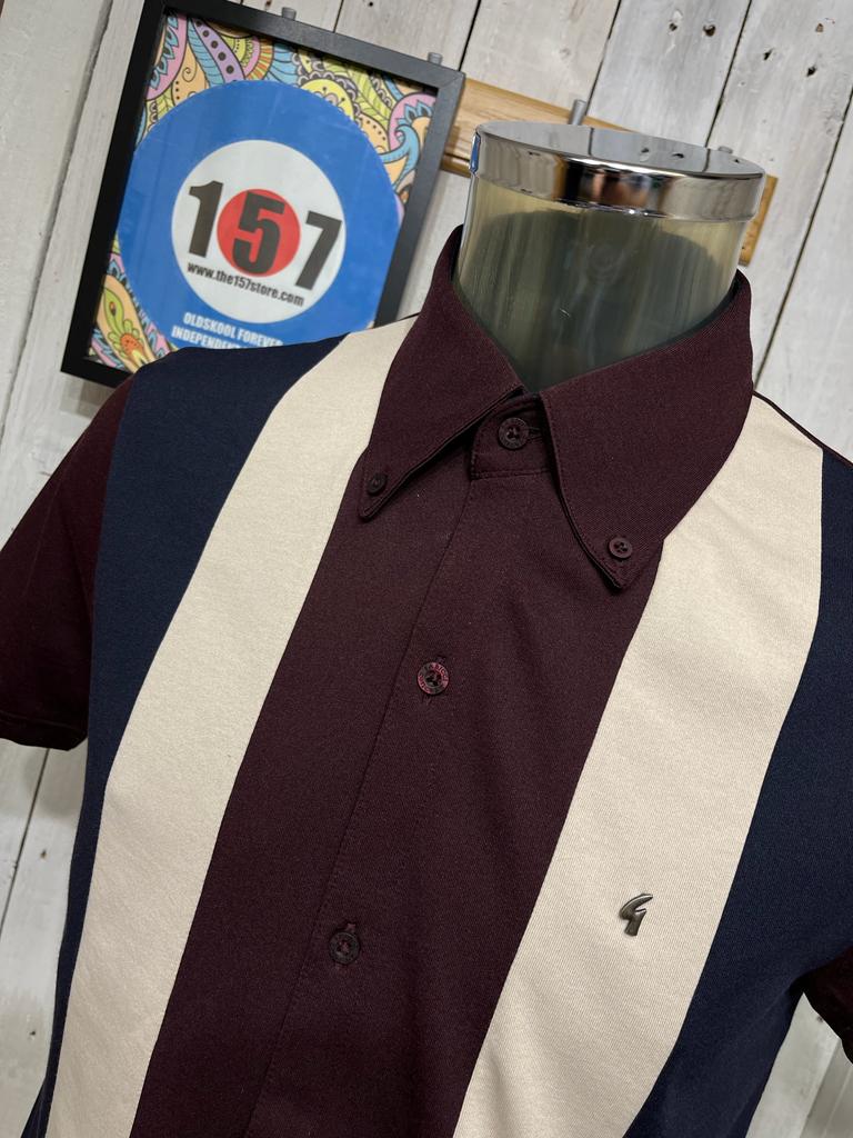 Gregory Isaacs: Gabicci Button-Thru Polo - Oxblood