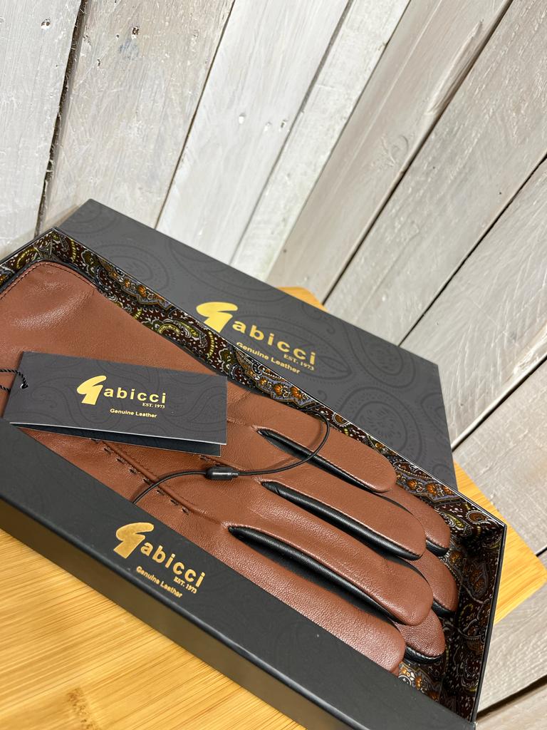 Gabicci Soft Leather Gloves - Tan / Black (Gift Boxed)