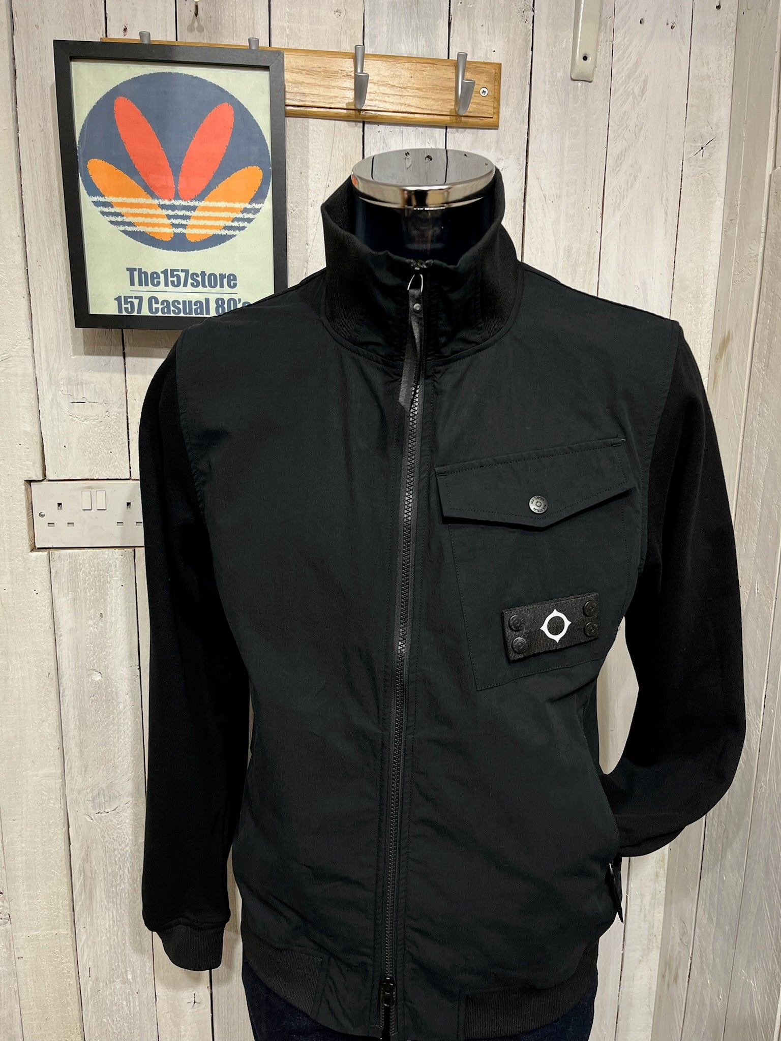 MA. STRUM Mixed Media Sweat - Jet Black – The157store Menswear