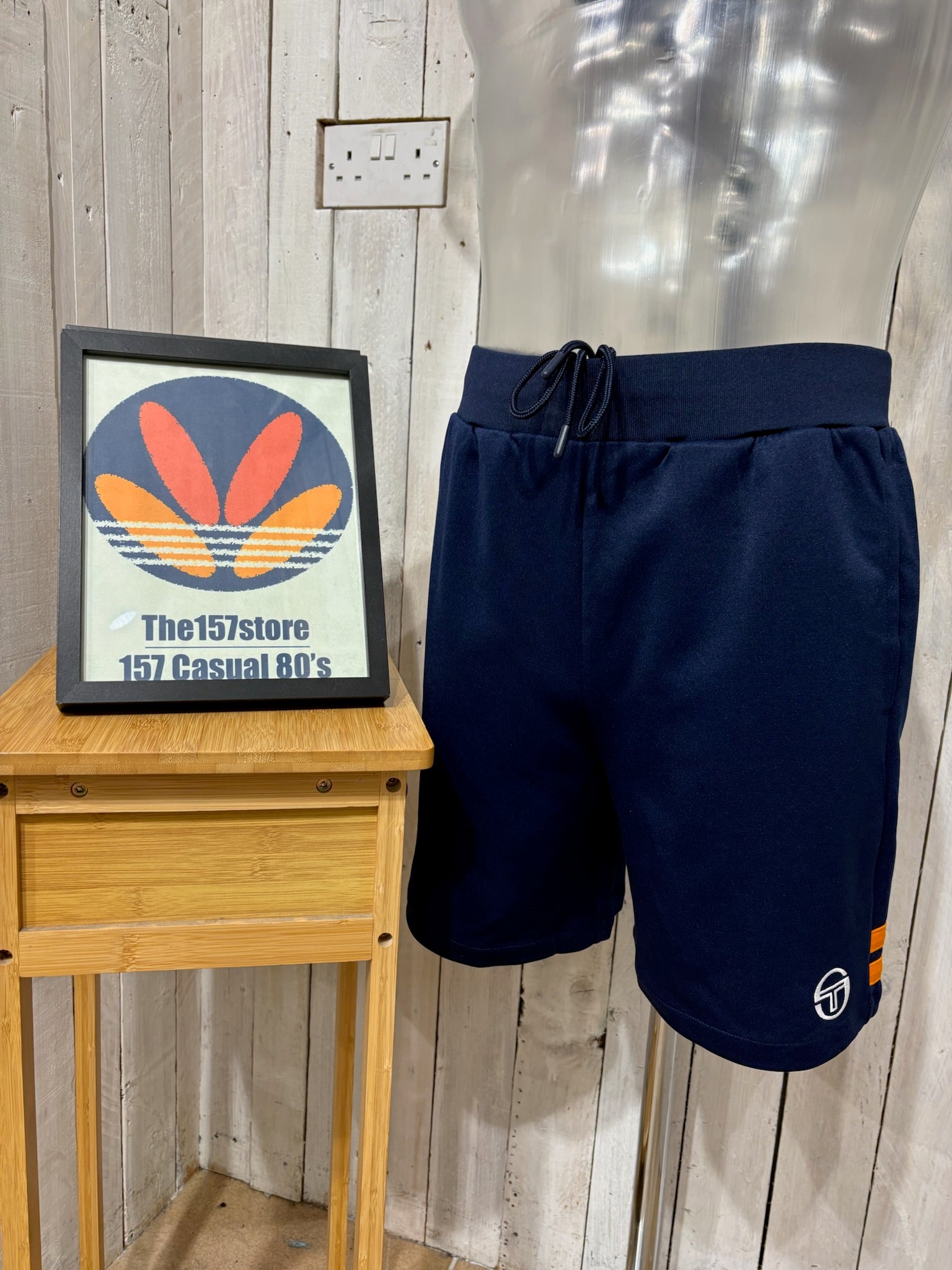 Sergio Tacchini New Orion Shorts - Maritime Blue Orange Pepper ...