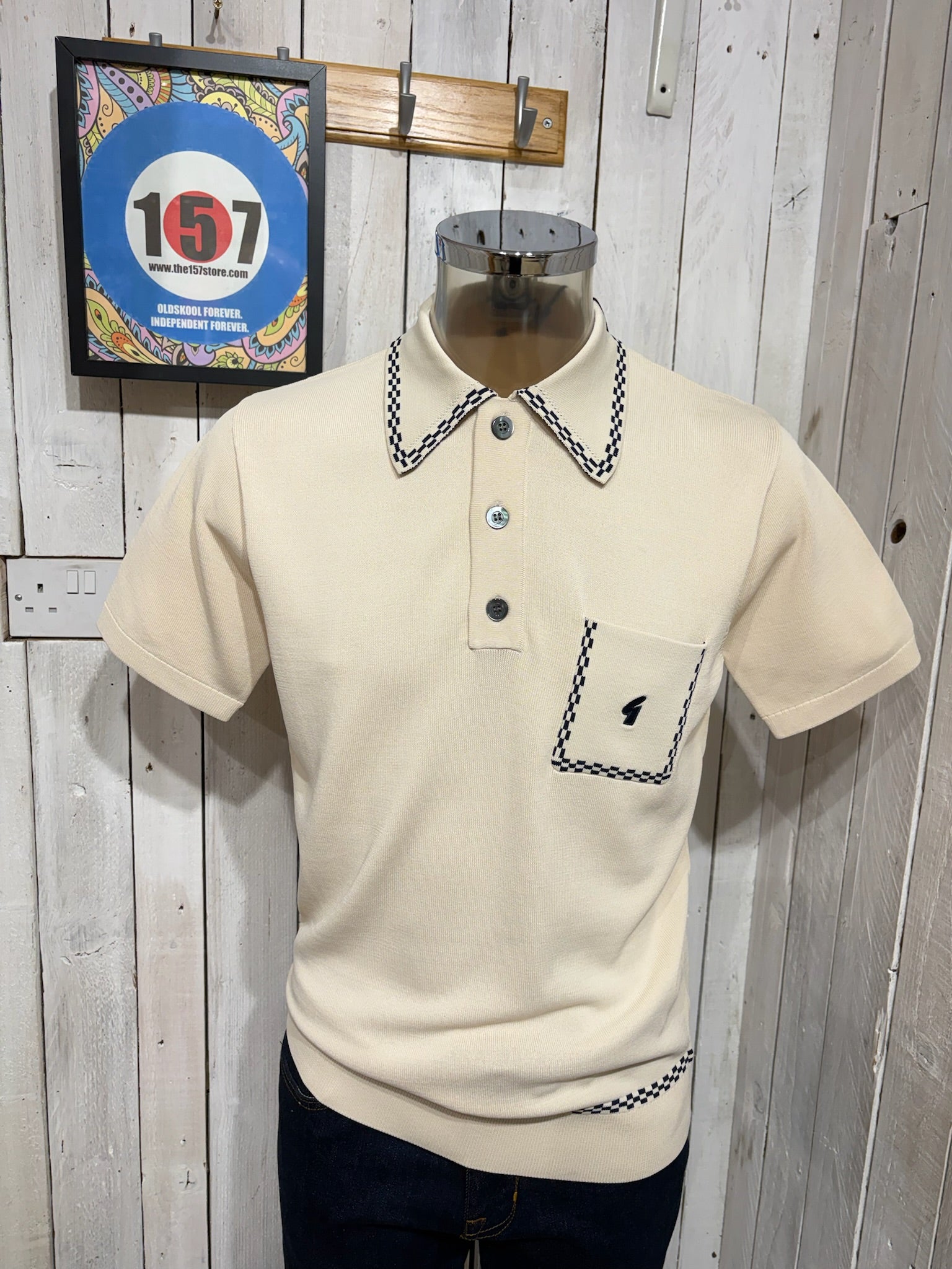 Gabicci '100 Club' Routledge Knit Polo - Cream (157 EXCLUSIVE ...