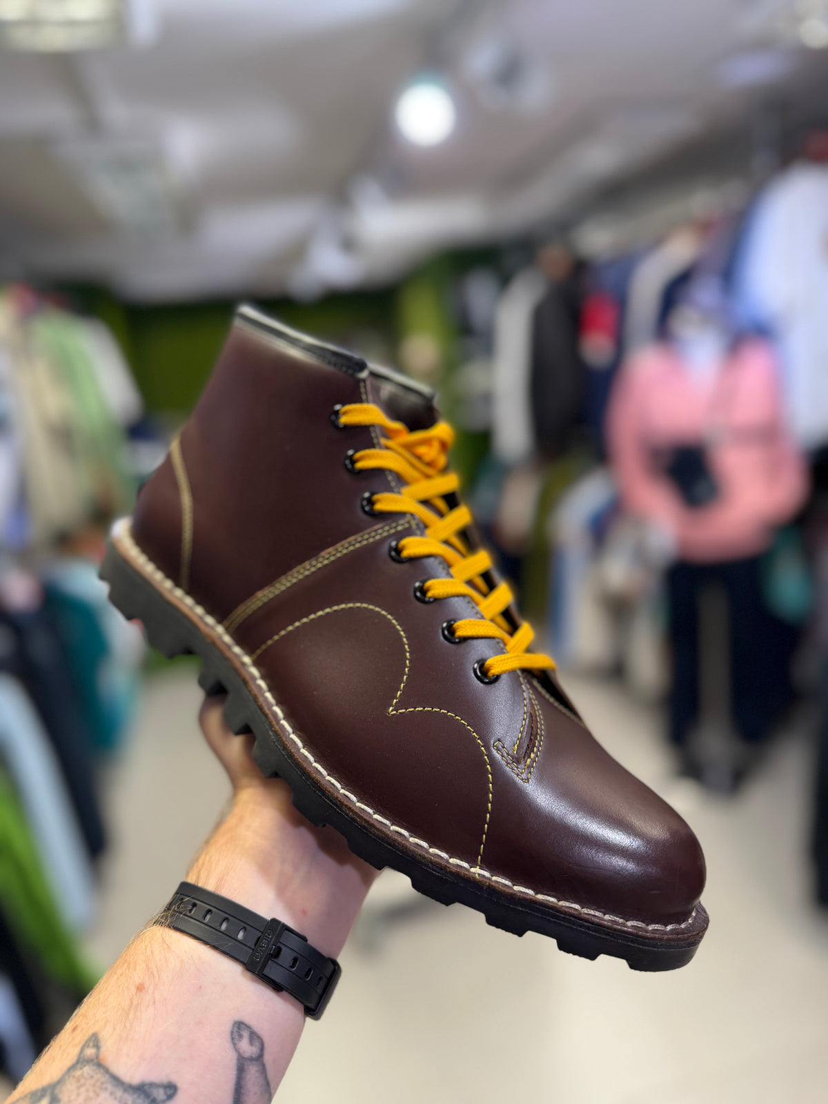 The157store Icons Monkey Boots - Wine (Yellow Laces) – The157store Menswear