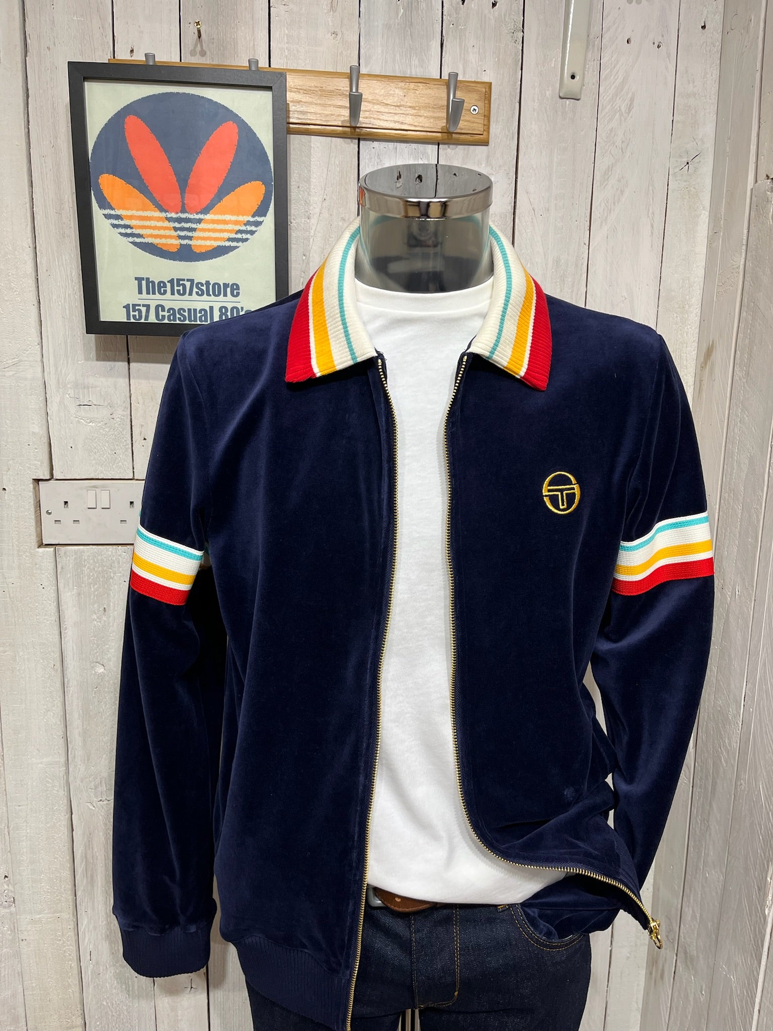 Sergio Tacchini Slice Velour Track Jacket - Maritime Blue – The157store ...