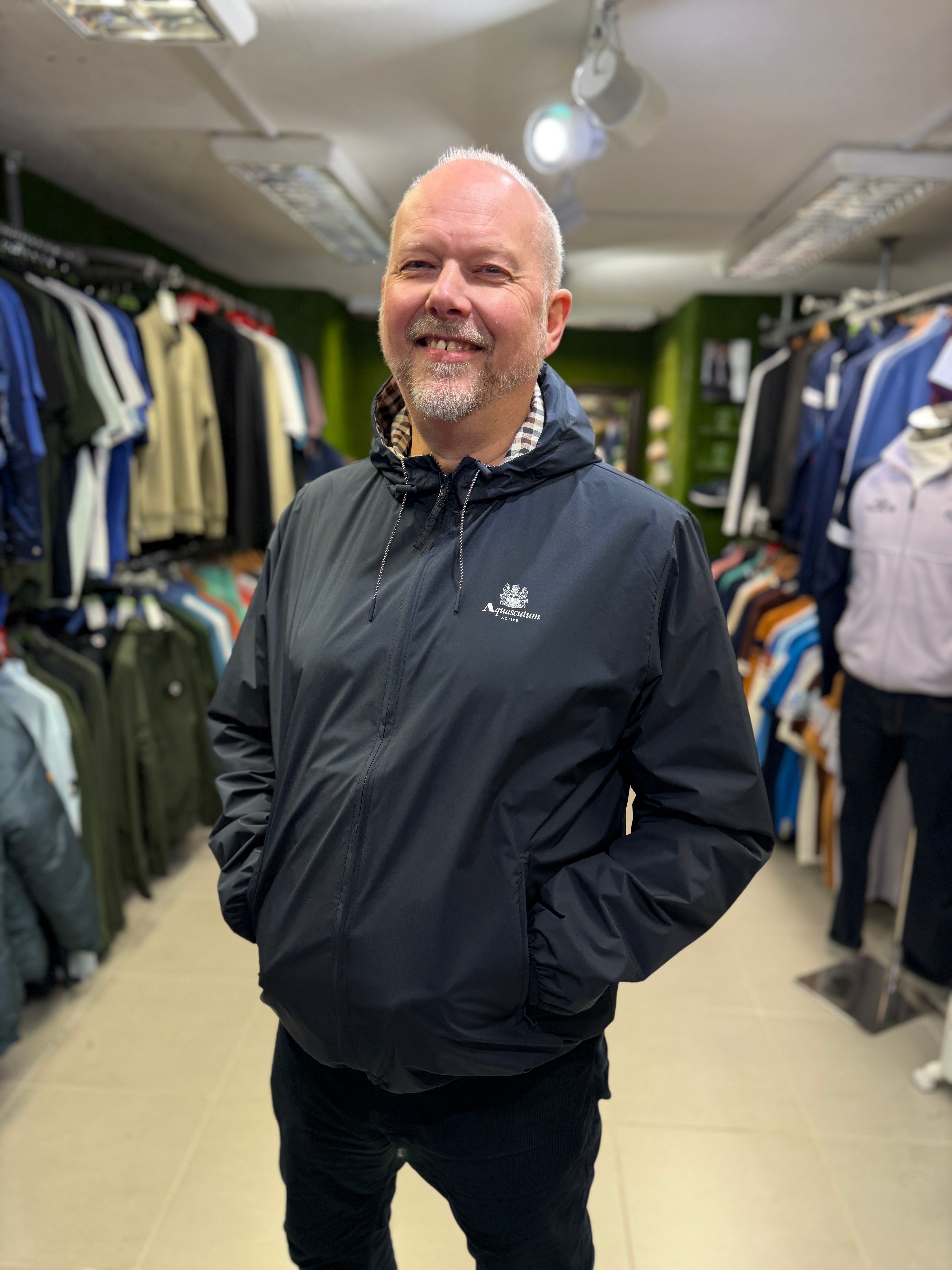 Aquascutum Reversible Terrace Jacket - Navy or Check – The157store