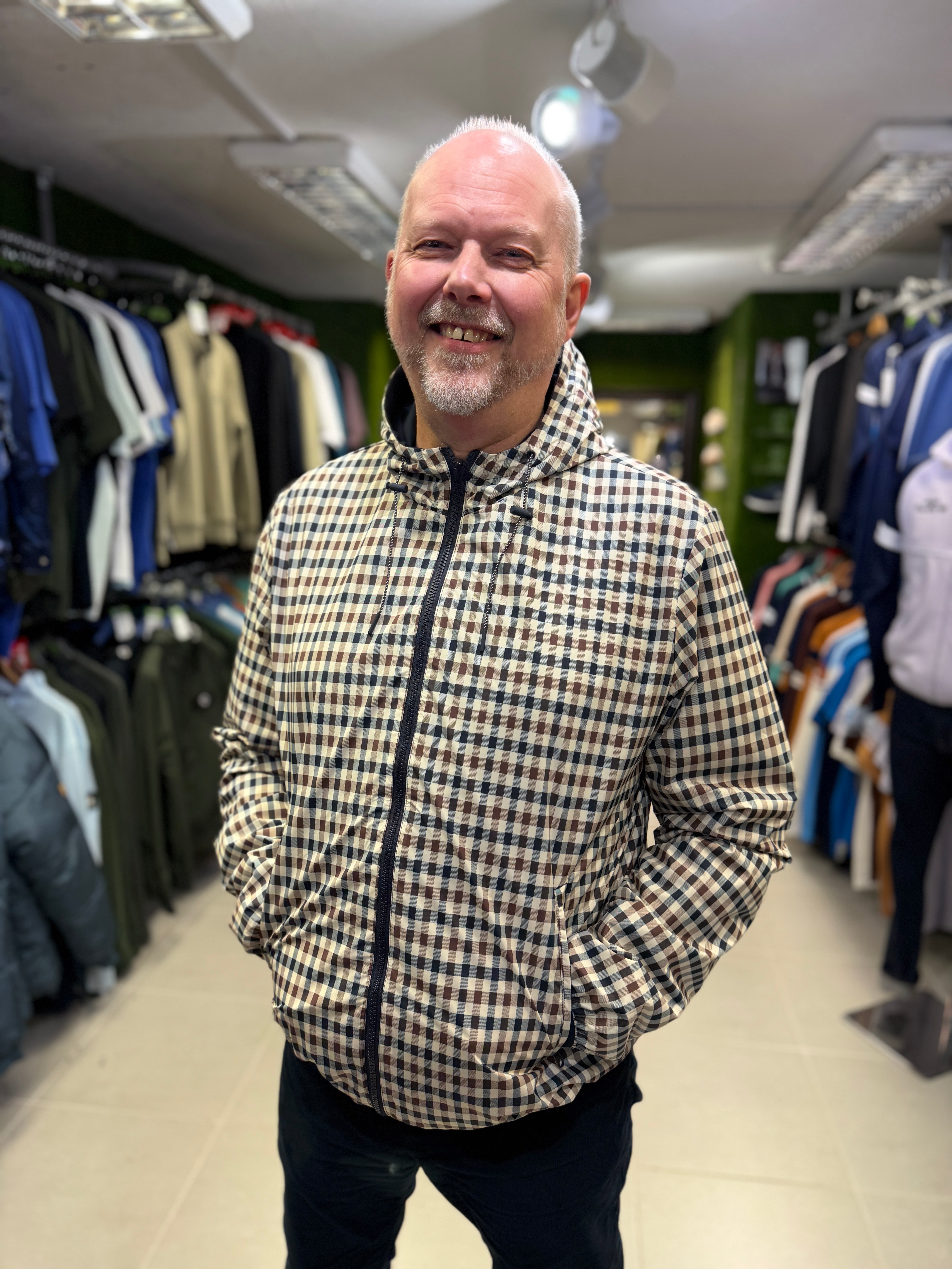 Aquascutum AW25 Reversible Terrace Jacket - Navy or Check