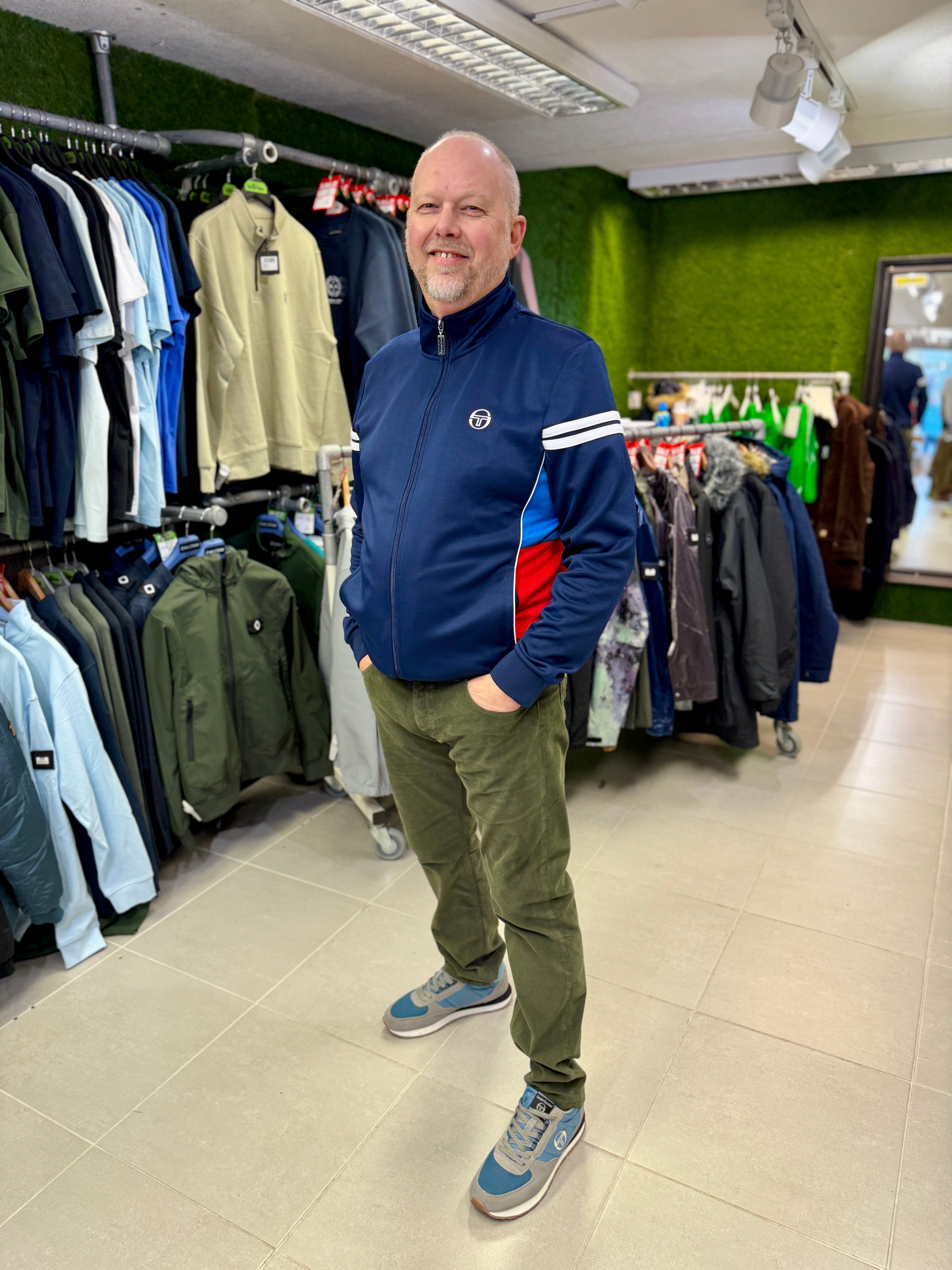 Sergio Tacchini New Mambo Track Top - Maritime Blue / Adrenaline