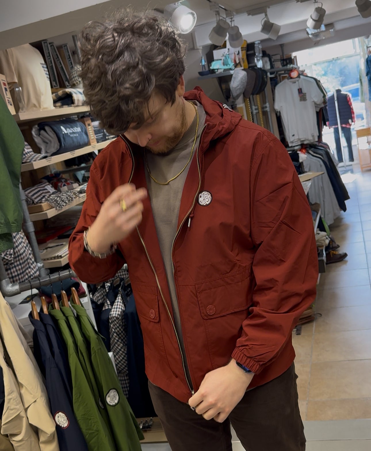 Pretty green LIVE FOREVER デニムジャケット Pretty Green Live Forever Zip Up Overshirt Navy - 80s Casual Classics