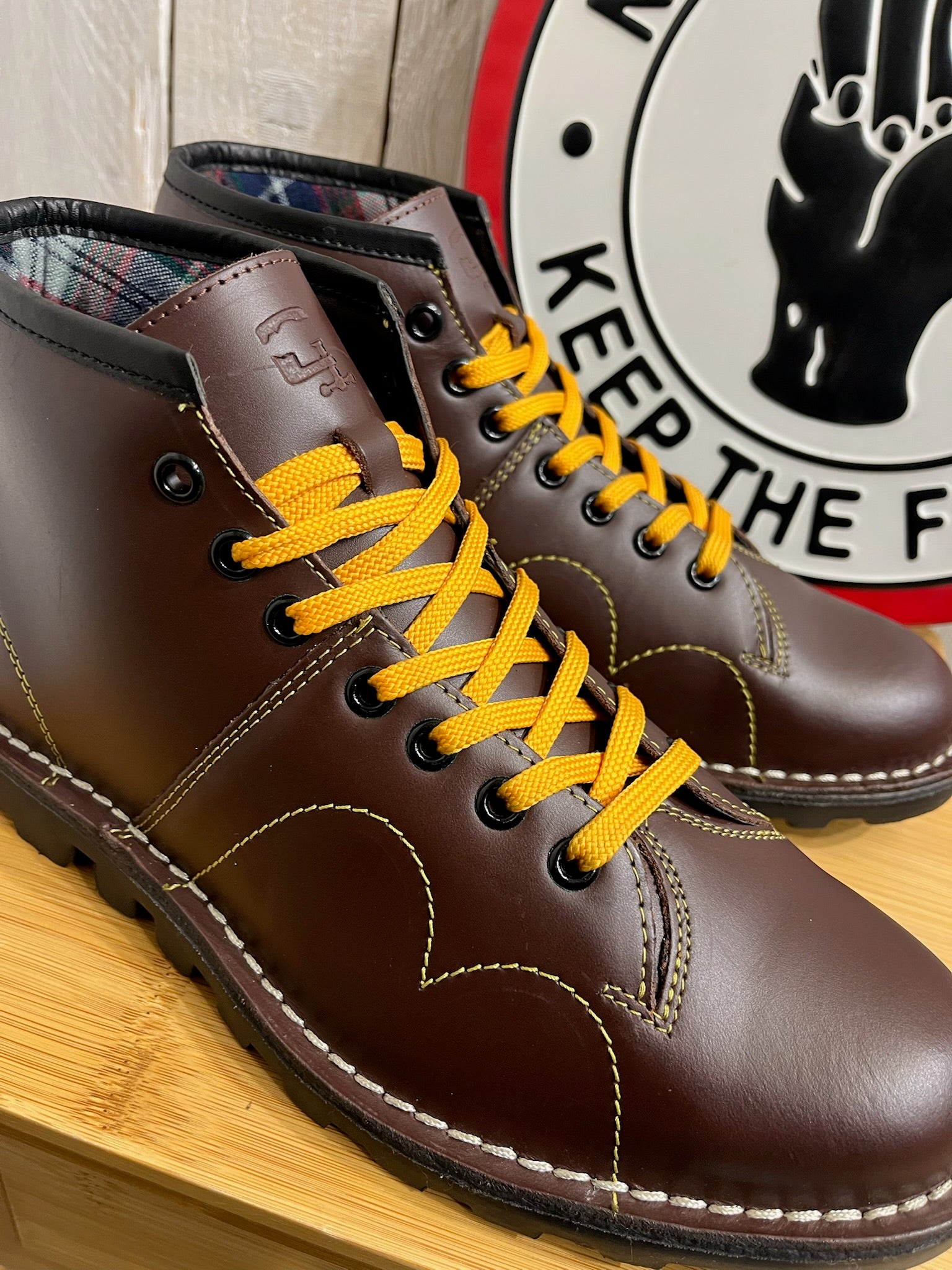 The157store Icons Monkey Boots - Wine (Yellow Laces) – The157store