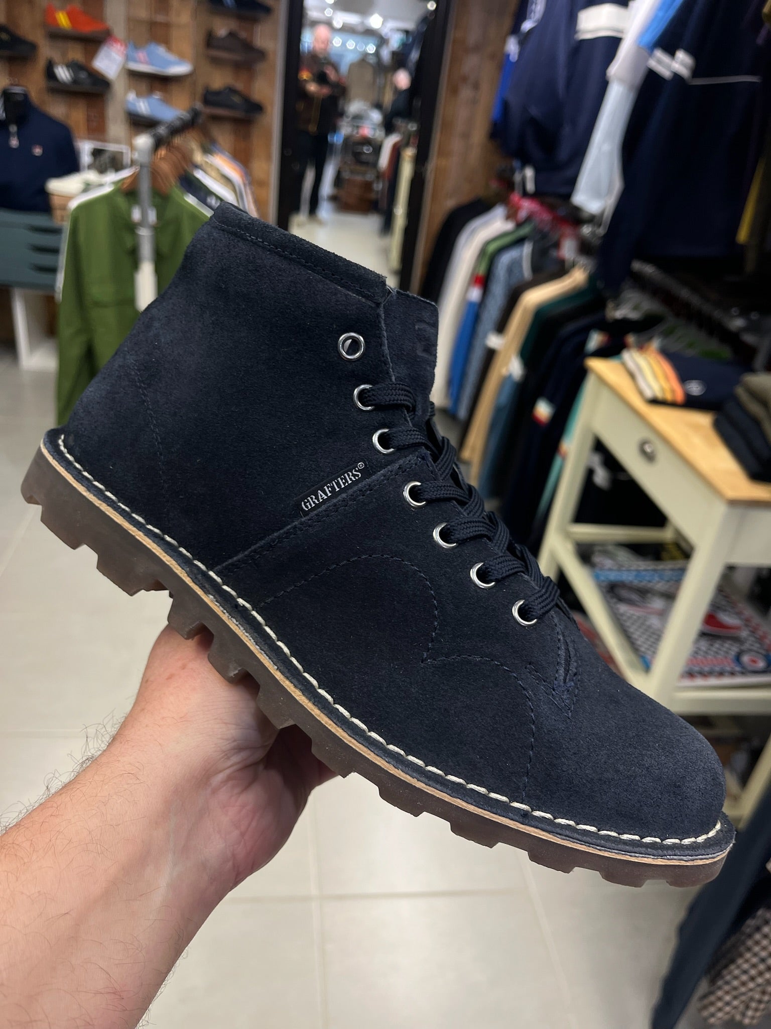 The157store Icons Monkey Boots - Navy Suede – The157store Menswear