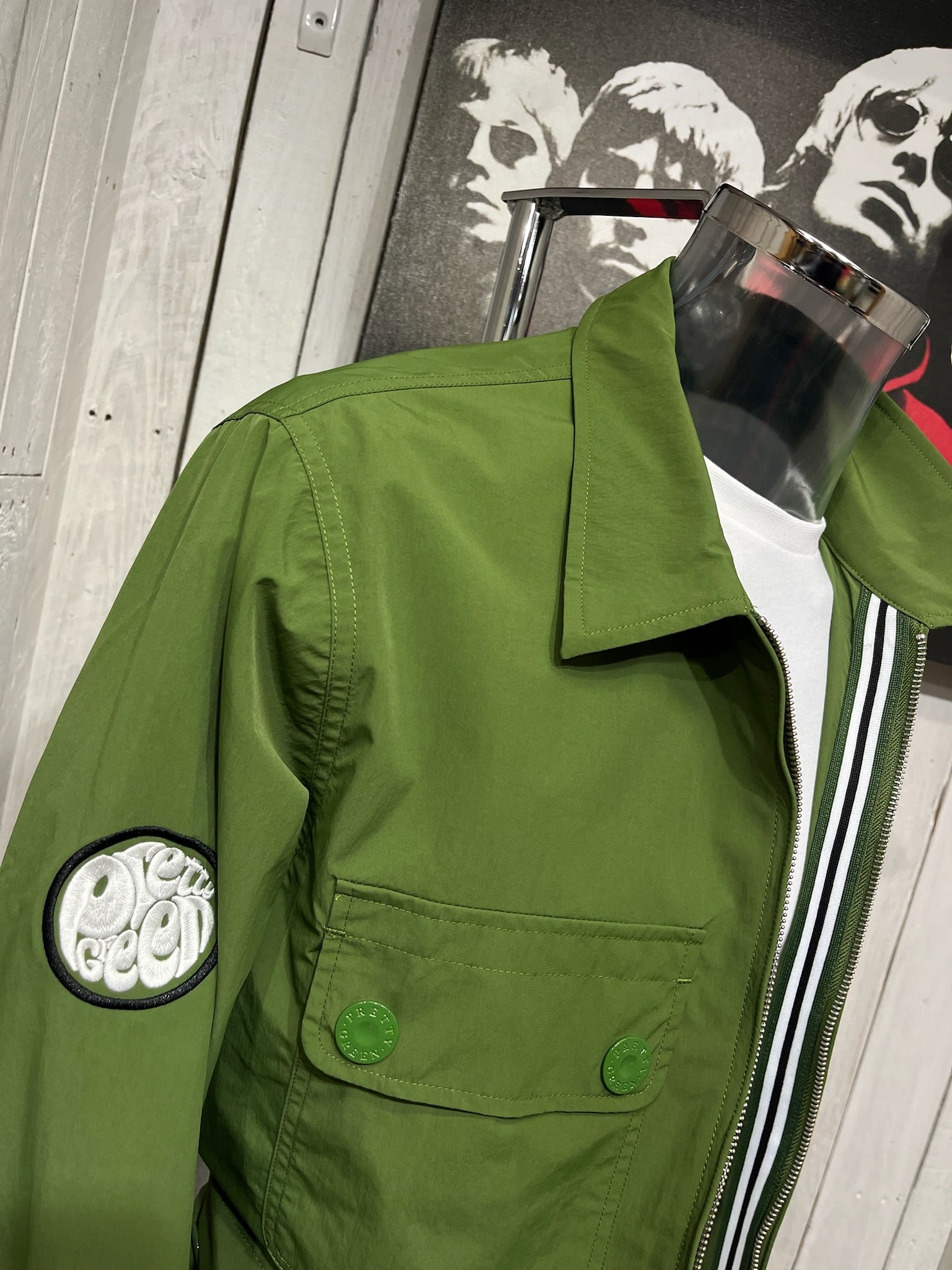Pretty Green Live Forever Overshirt Green – The157store Menswear