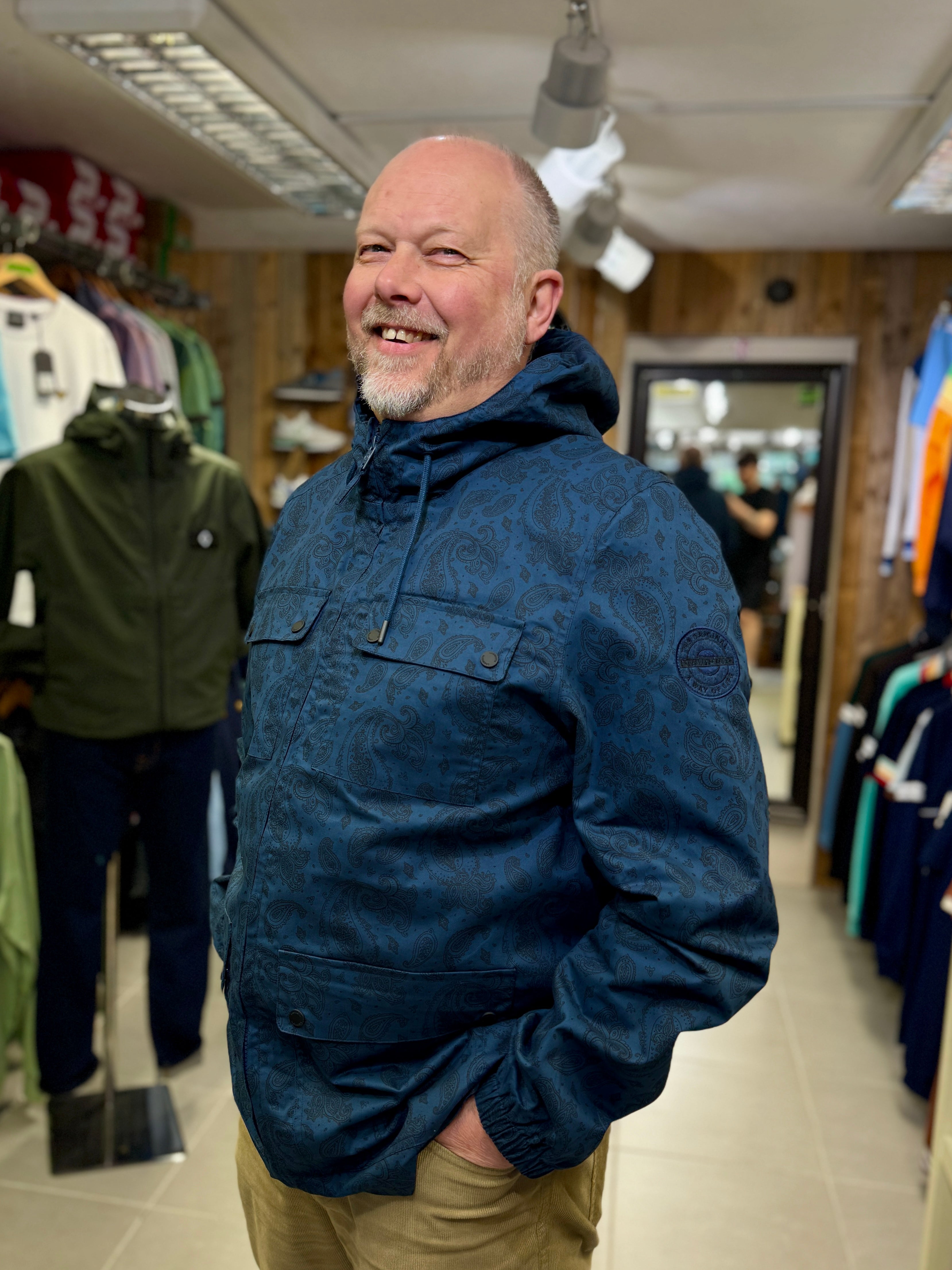 【NAVY】EMBROIDERY PAISLEY PARKA Lambretta Paisley Field Jacket - Navy – The157store Menswear