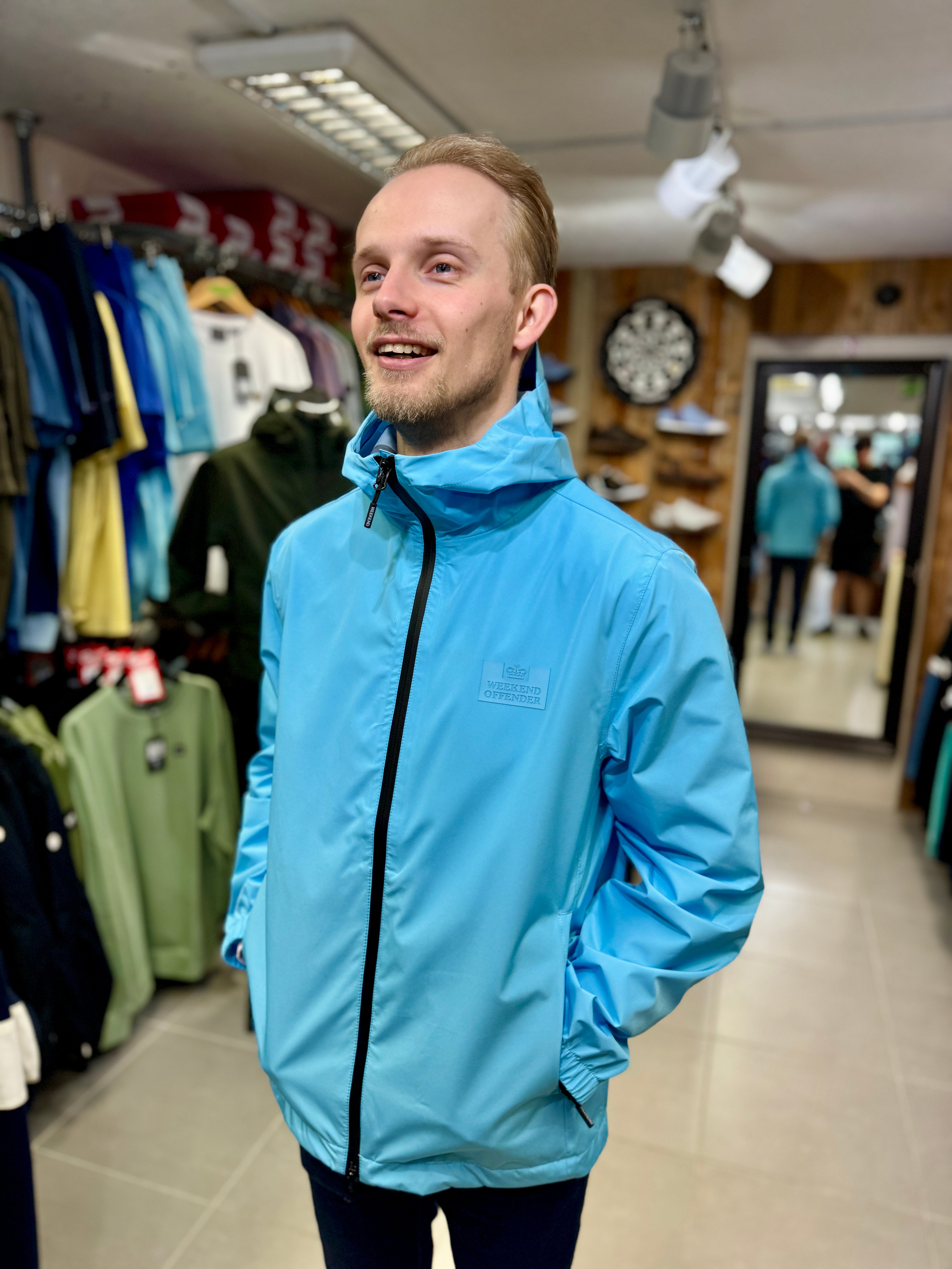 Weekend Offender Pack-Away Jacket - Ocean Wave (Waterproof