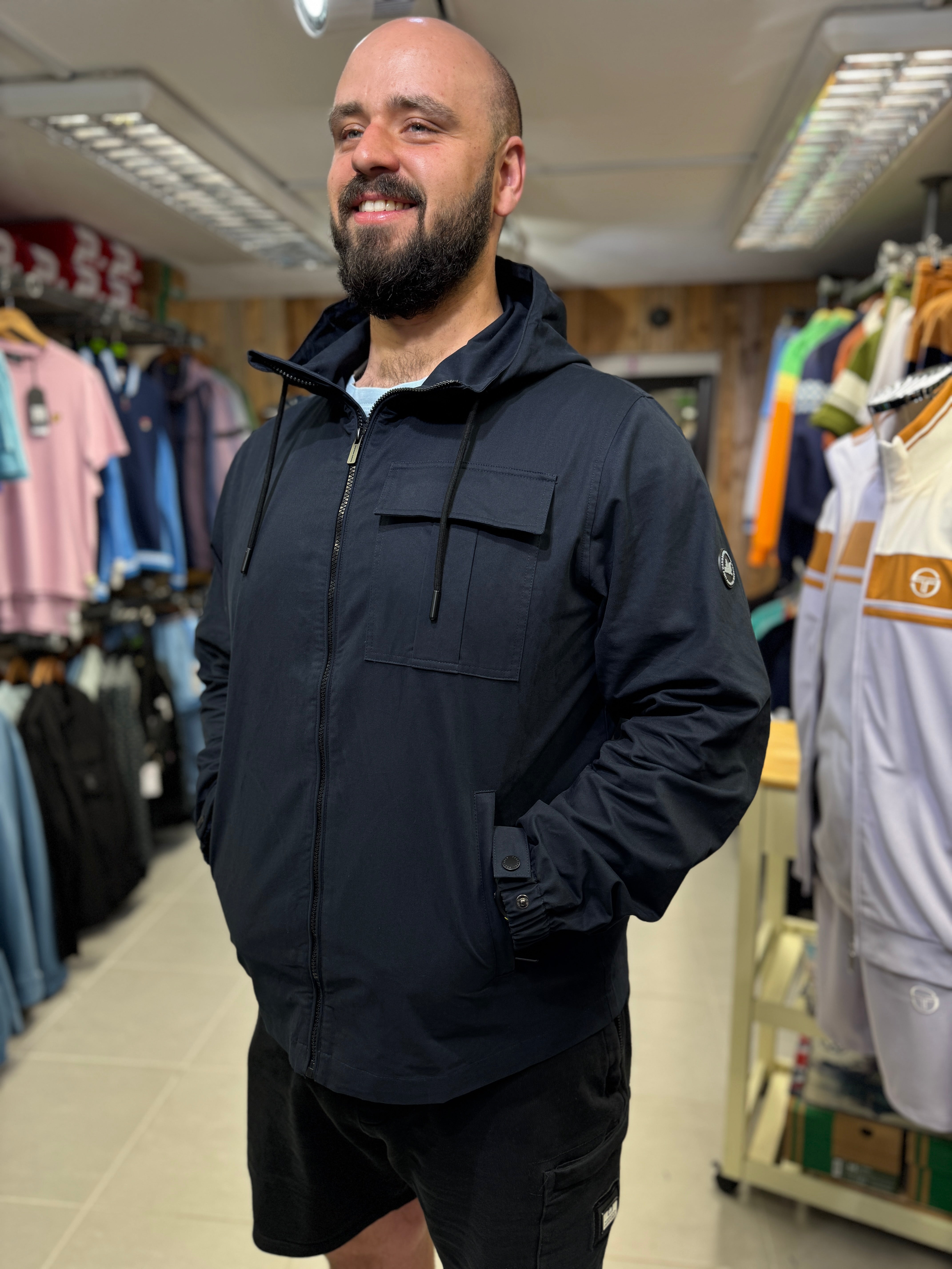 Peaceful Hooligan Coxon Terrace Jacket - Navy – The157store Menswear