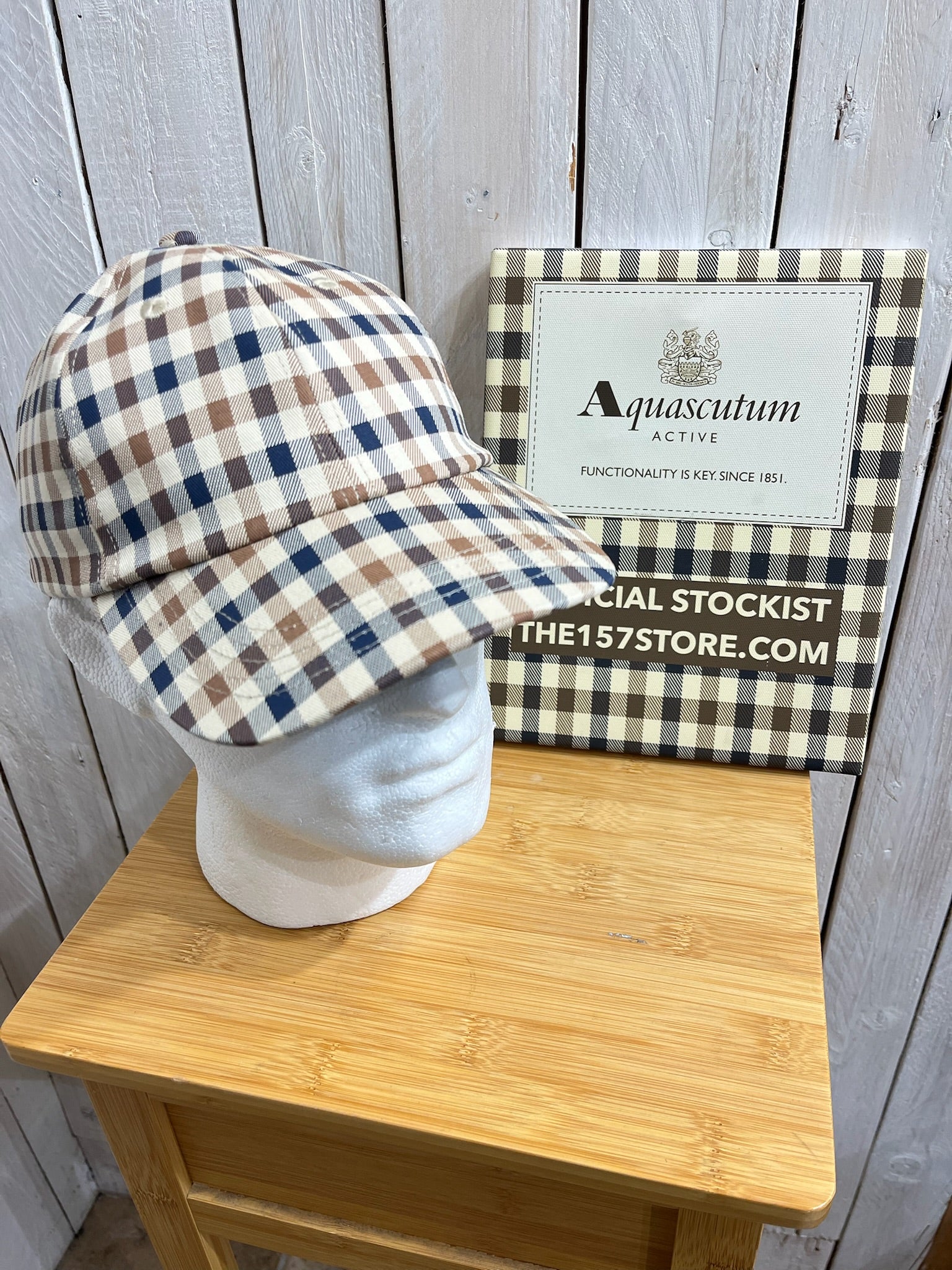Aquascutum Vault Supima Club Check Collar Polo - Beige