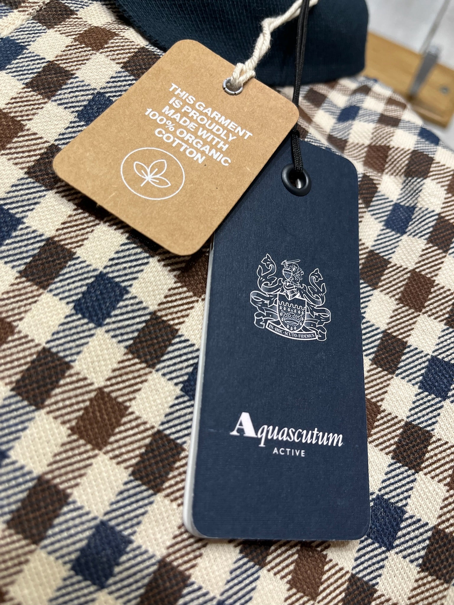 トップス Supreme/Aquascutum Club Check Polo Aquascutum Supima Club Check Polo Shirt - B005PO003-BEI