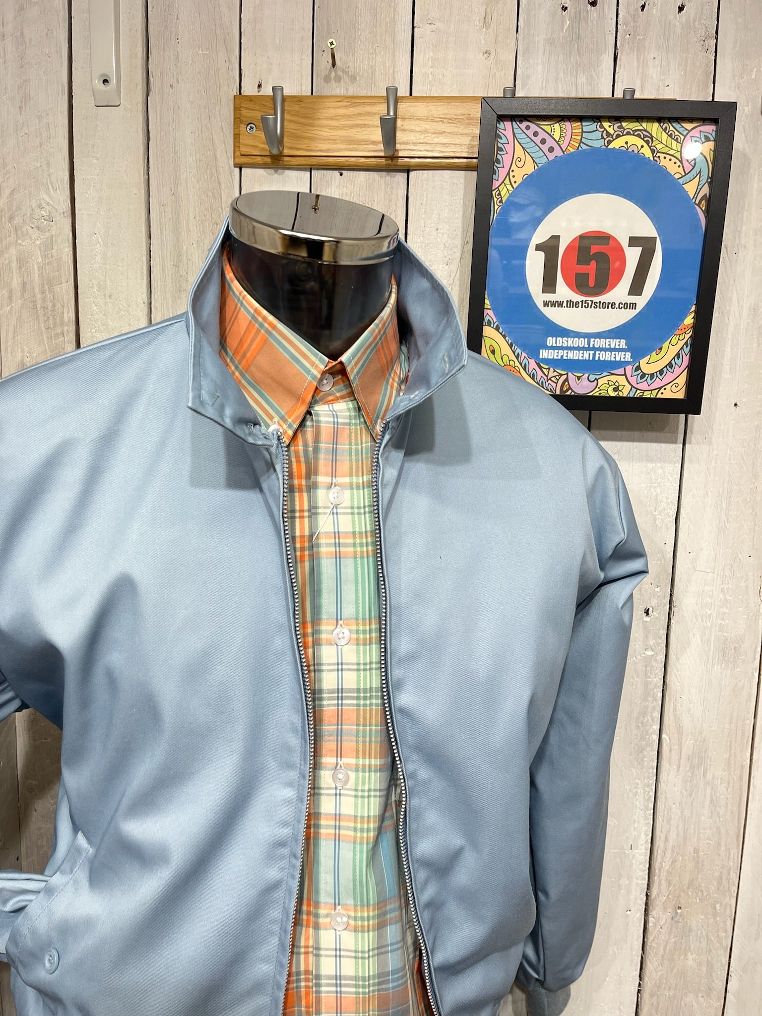 ジャケット・アウター 60s 70s USA fade blue harrington jacket Vintage Harrington Jacket Large Blue 1980s Ozark Trail Faded