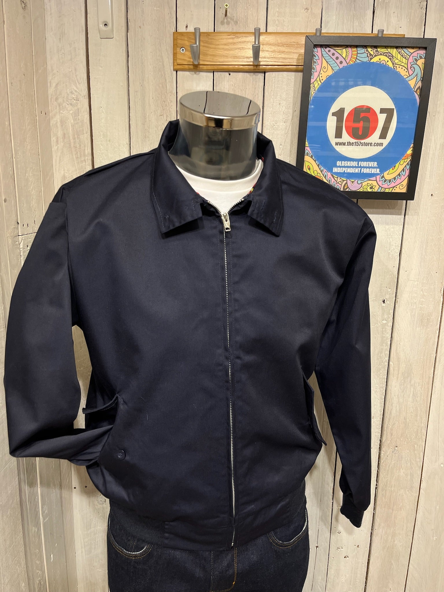 ジャケット・アウター 60s 70s USA fade blue harrington jacket Original 70s Style Harrington - Navy Blue – The157store Menswear
