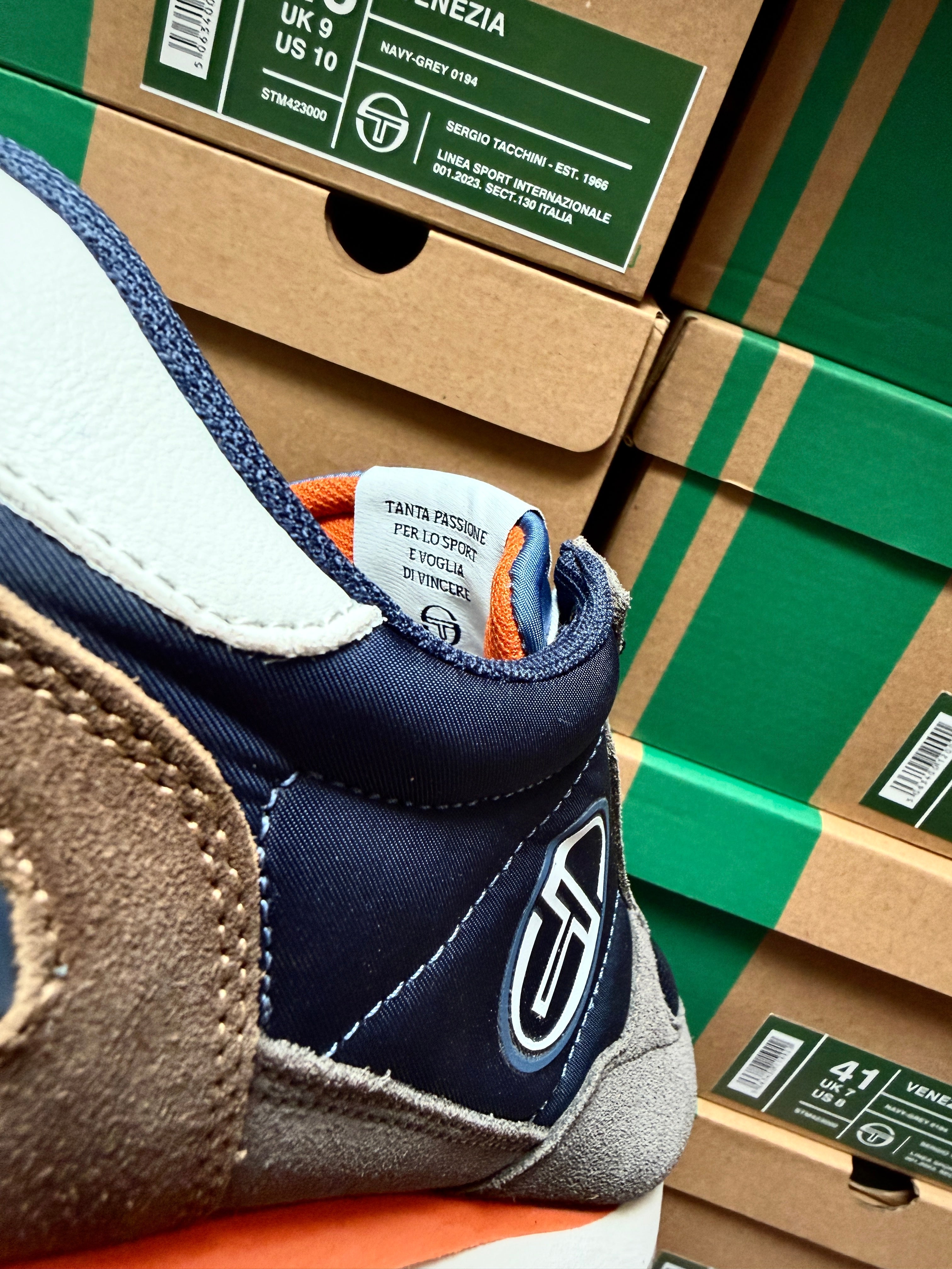 Sergio Tacchini Venezia Trainers - Navy Grey 0194 “Tanta Passione