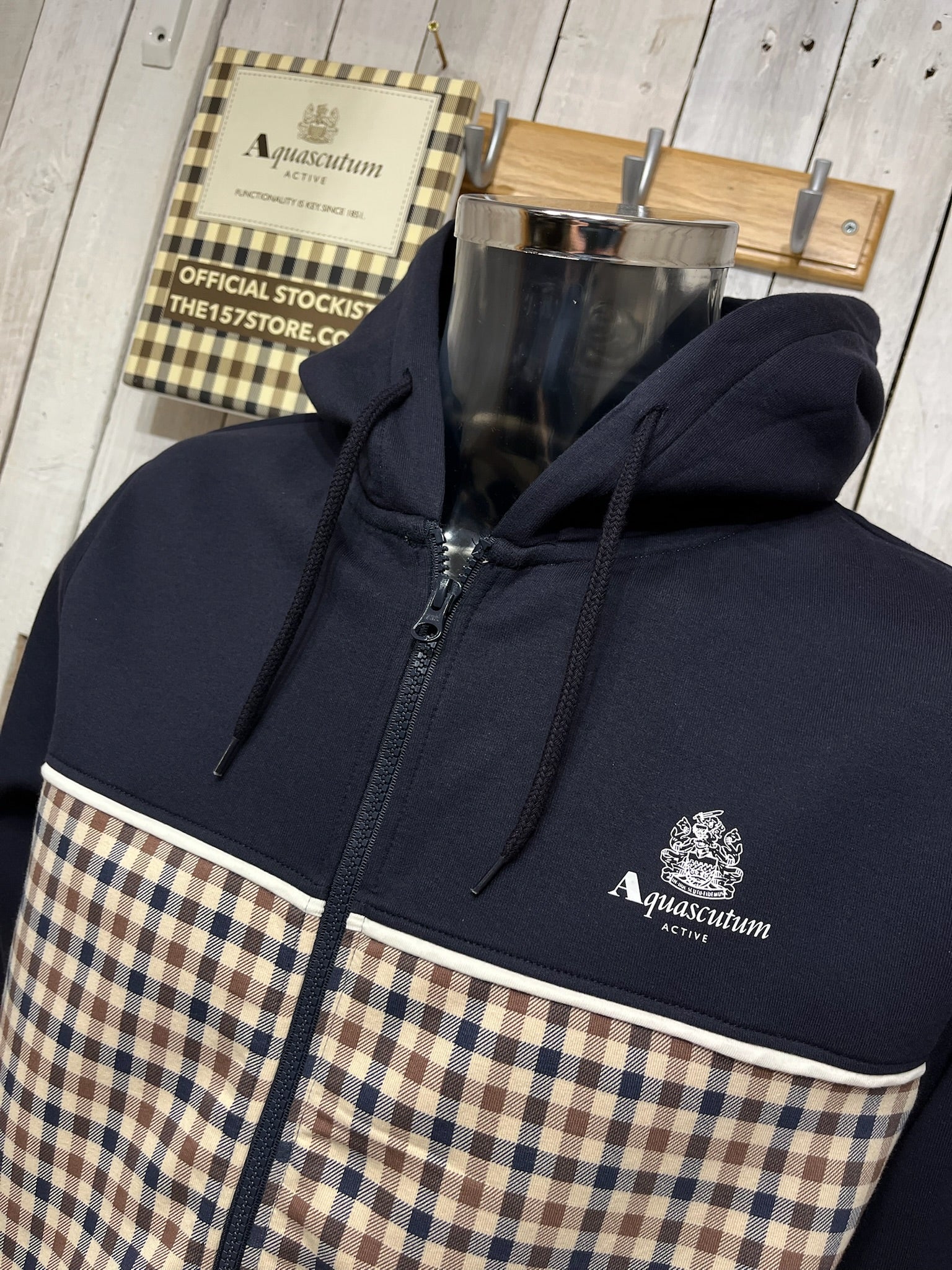 Aquascutum WINTER 26 Full Zip Hoodie - Navy – The157store Menswear
