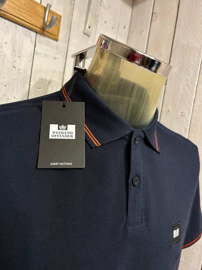 Weekend Offender Tipped Polo - Navy