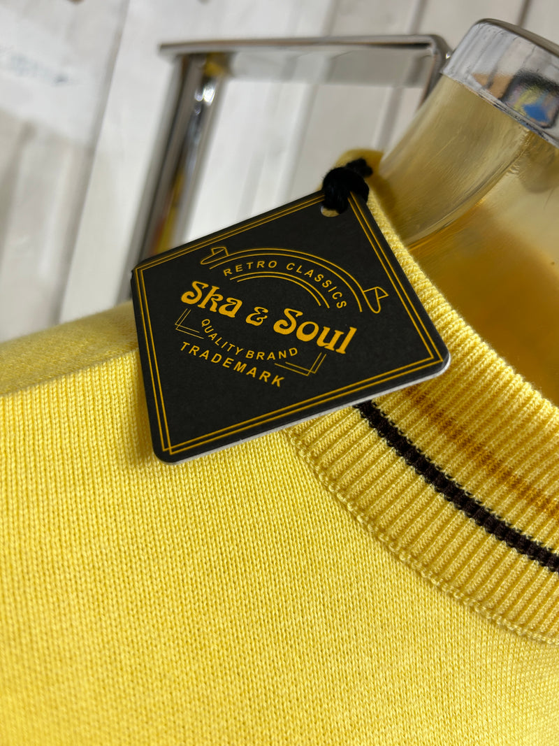 Trojan Ska & Soul Cycle Ringer Knit - Lemon