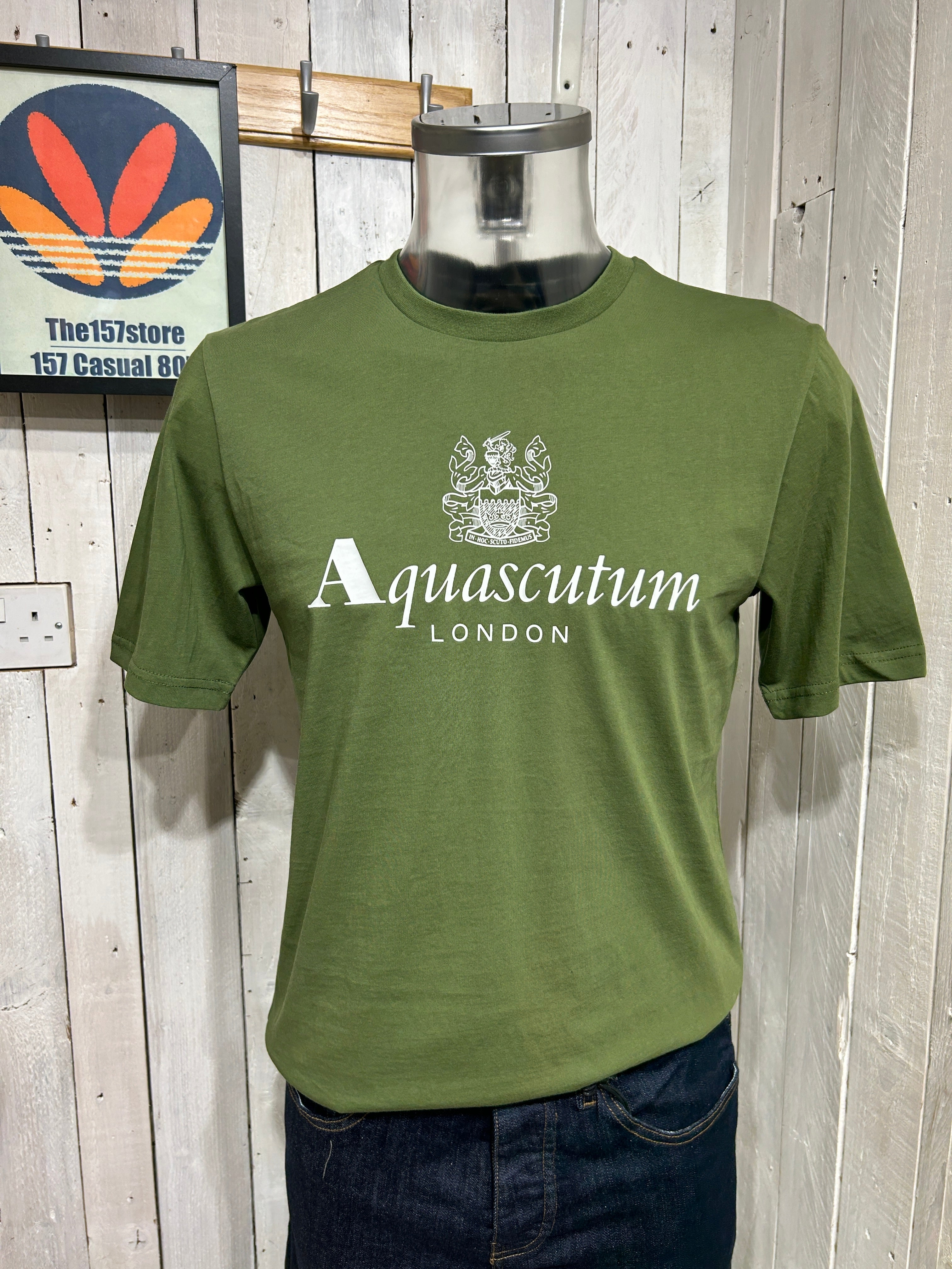 Aquascutum Royal Logo Tee - Army Green – The157store Menswear