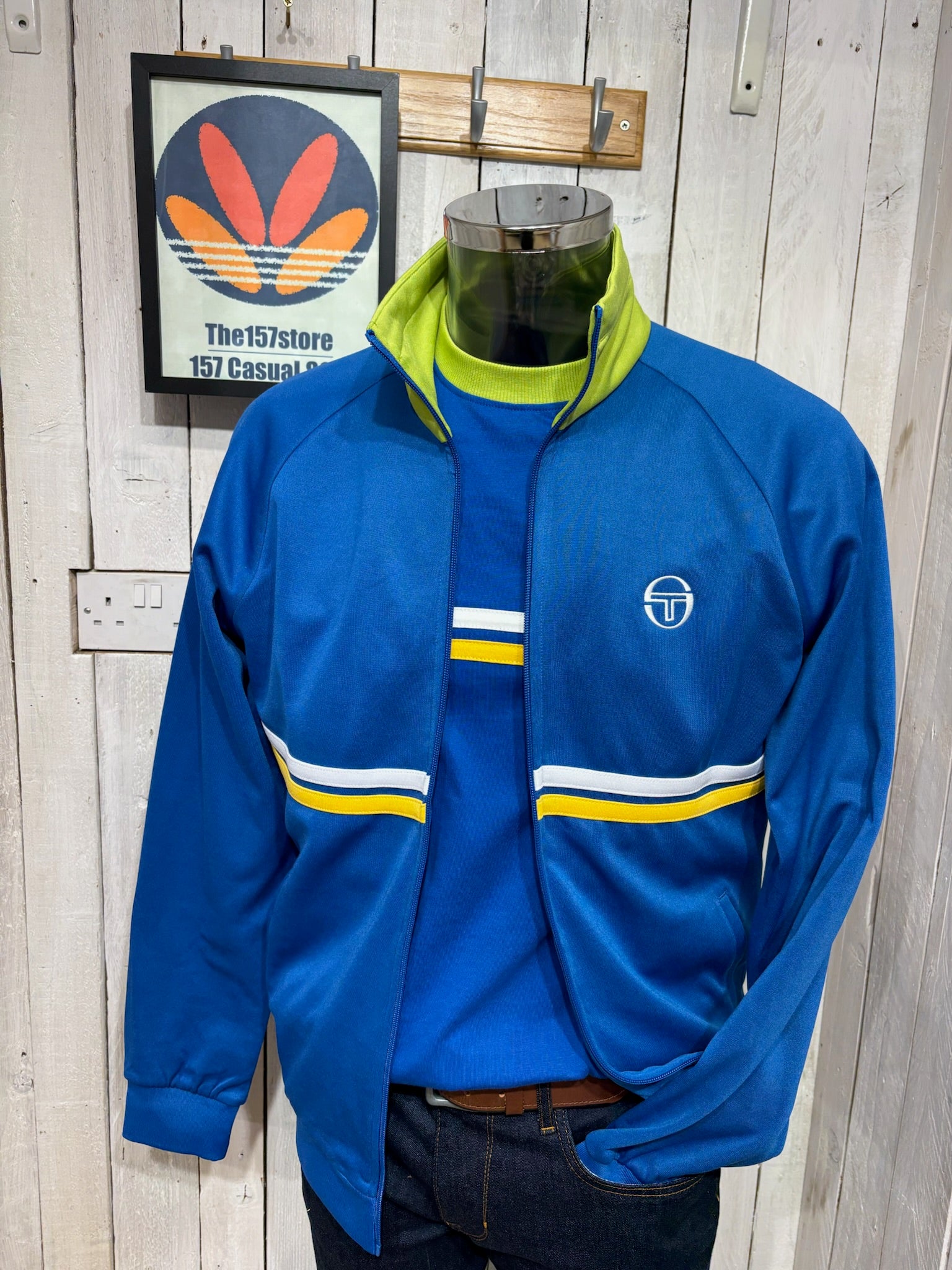 トップス Dallas Sergio Tacchini New Dallas Track Top - Nautical Blue / Dark Citron